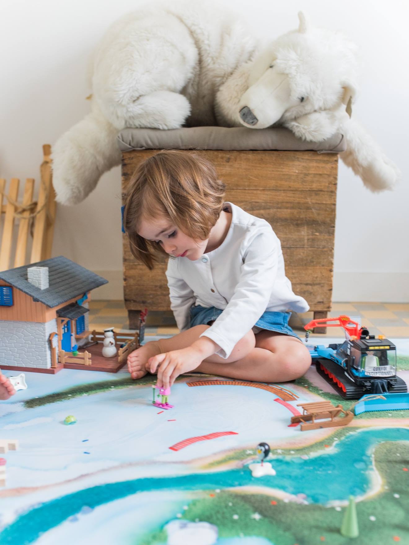 Tapis De Jeu Enfant étoiles Des Neiges - Fabriqué En France Multicolore