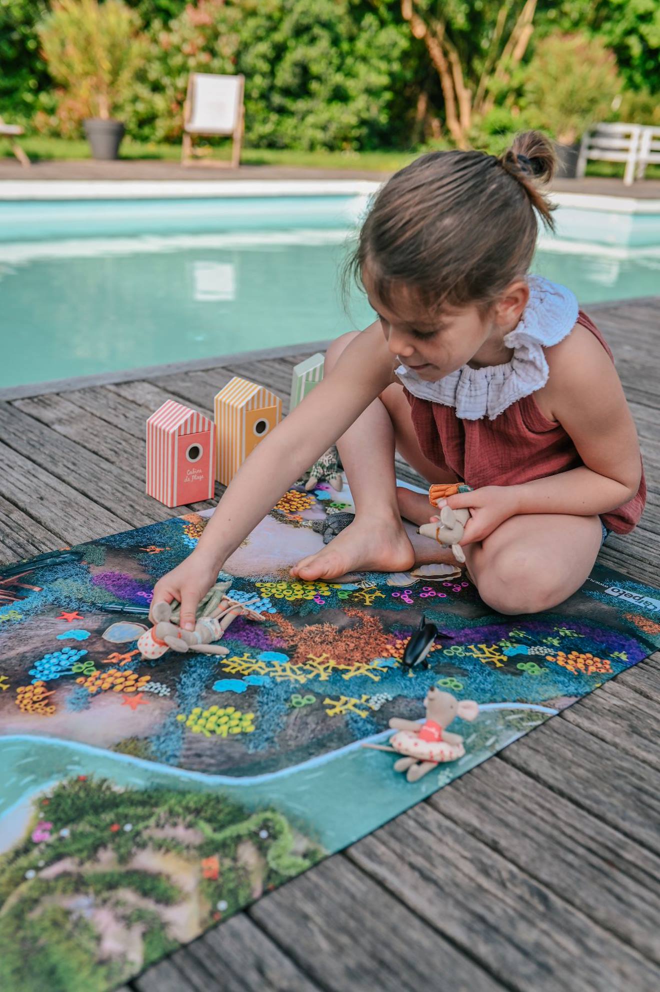 Tapis De Jeu Enfant récif Corallien - Fabriqué En France Multicolore