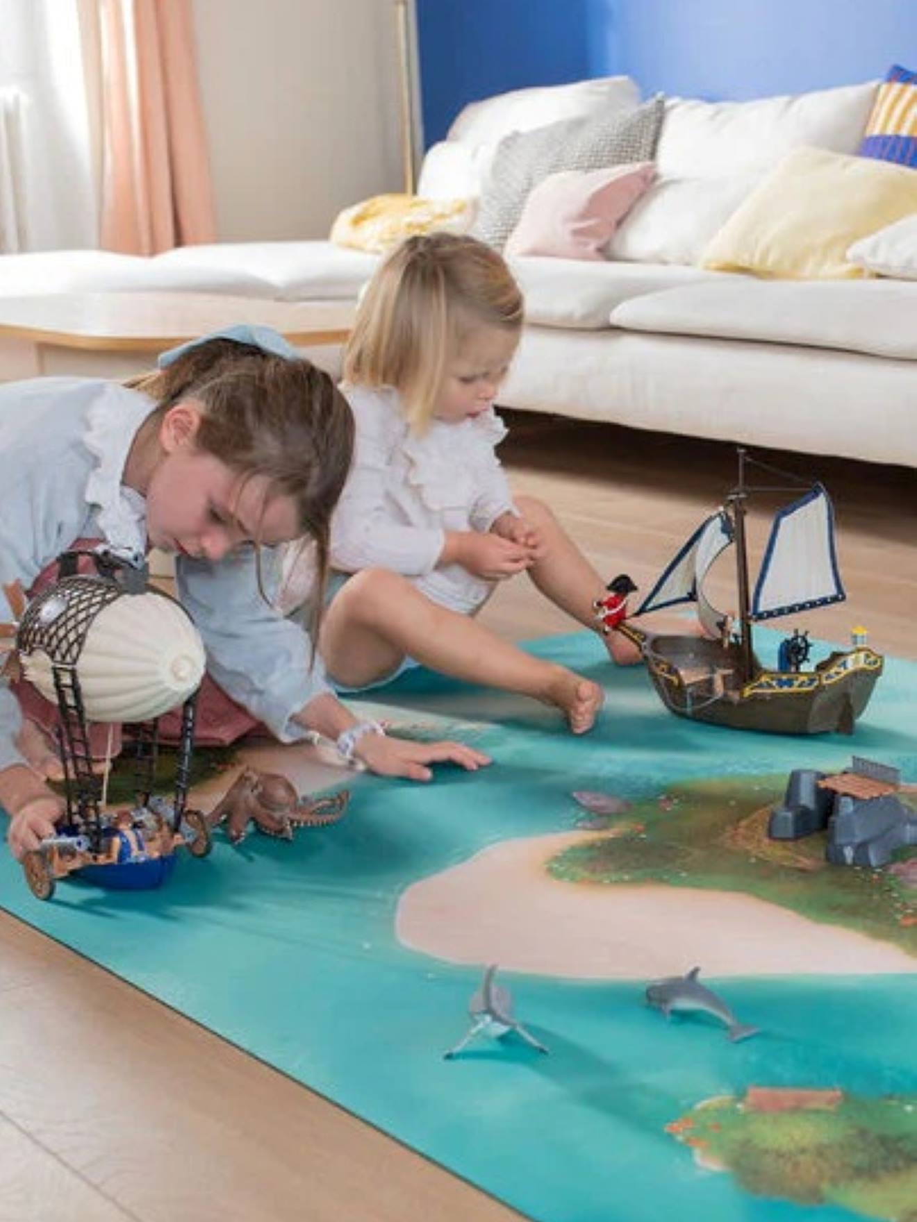 Tapis De Jeu Enfant trésor Des Caraïbes - Fabriqué En France Multicolore