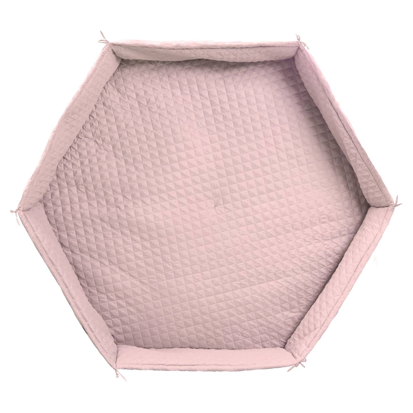Tapis De Parc Bébé Hexagonal Roba Style - Rembourrage Latéral Sécurisé Rose / Mauve