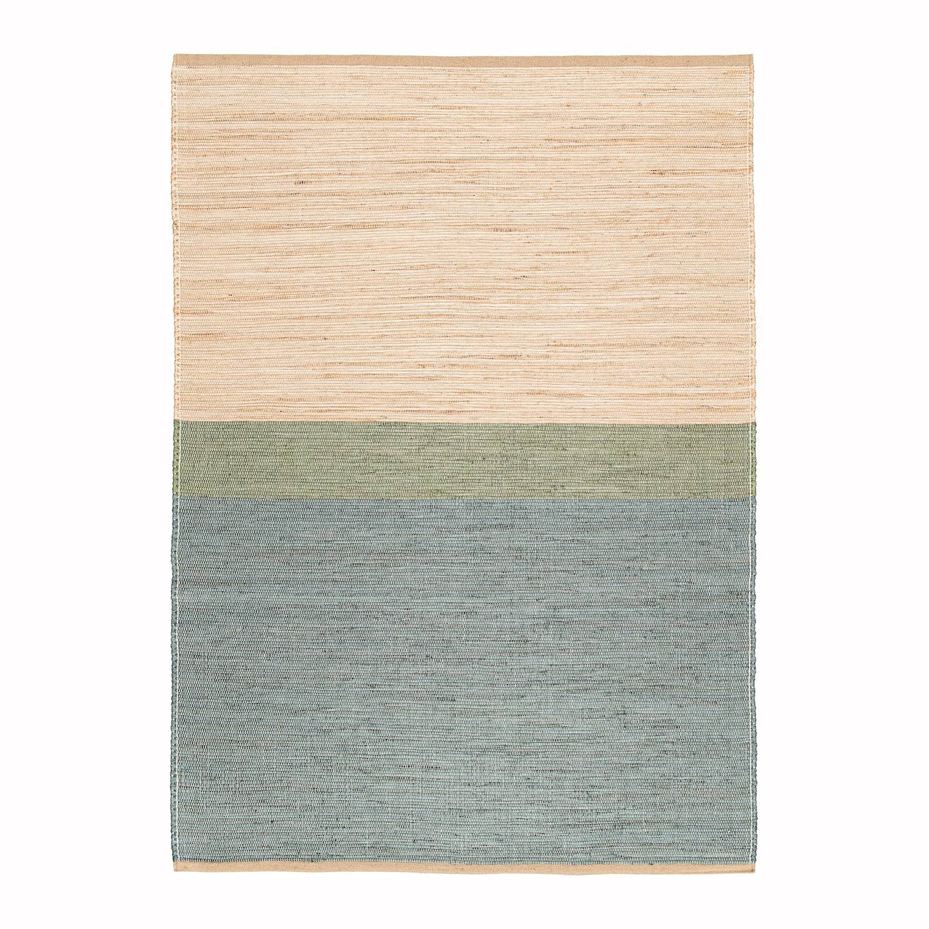 Tapis Design En Jute Tissé Main Bandol Bleu Naturel