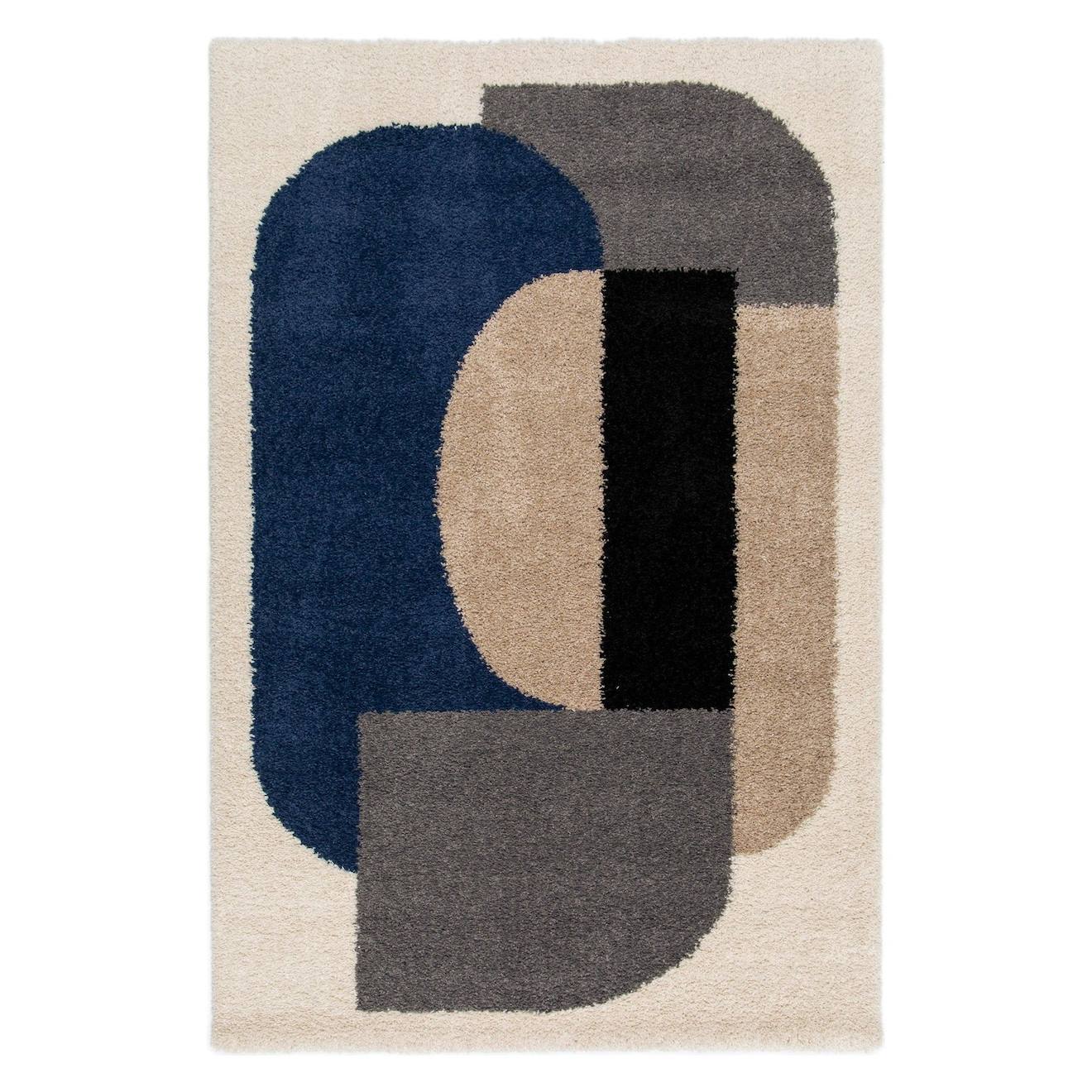 Tapis Design Épais Et Confortable Gatsby Bleu Naturel