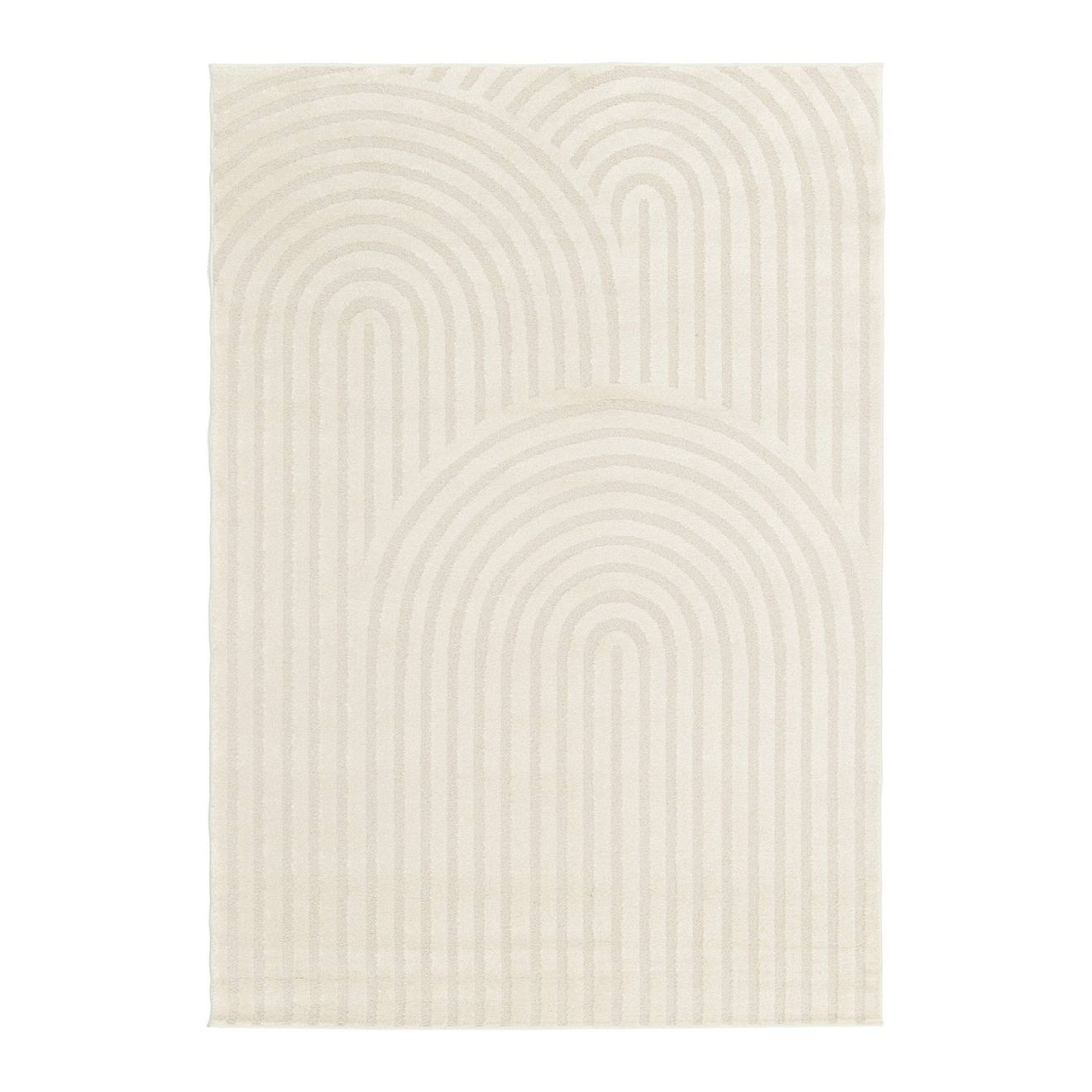 Tapis Doux Et Confortable Et Graphique Arcade Beige Sable