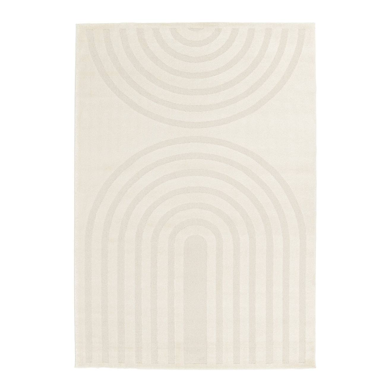 Tapis Doux Et Confortable Et Graphique Arch Beige Sable