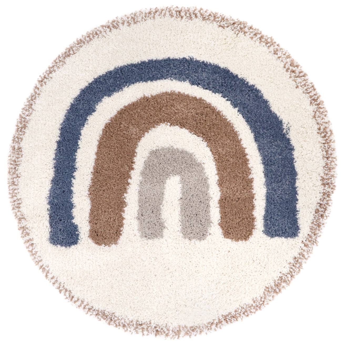 Tapis Enfant Arc En Ciel Bohemian Rainbow Bleu