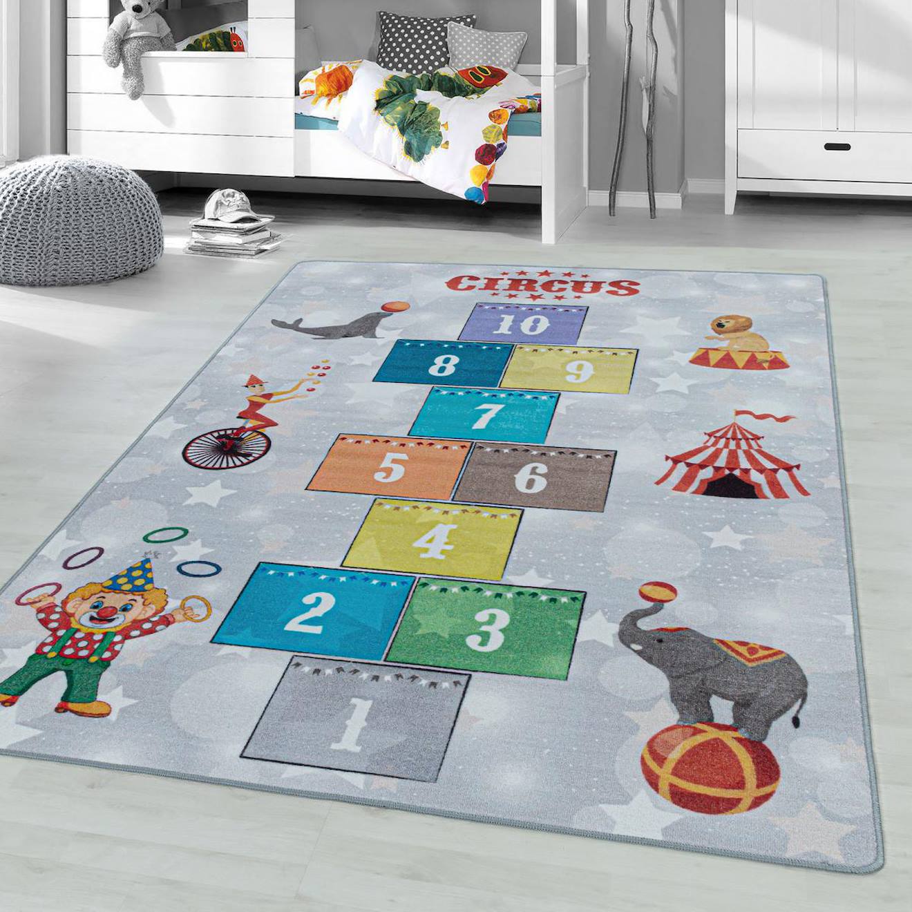 Tapis Enfant Circus G Gris