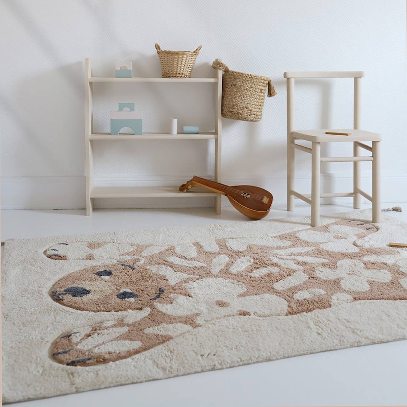 Tapis Enfant Coton Lavable Flowerbear Multicolore