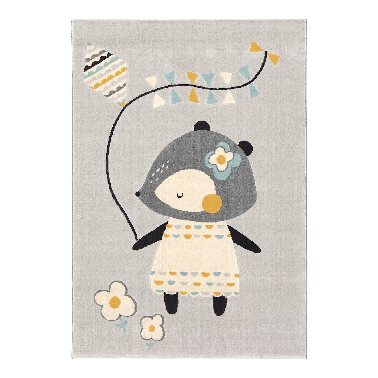 Tapis Enfant Doux Et Antistatique Jolly Gris Minéral