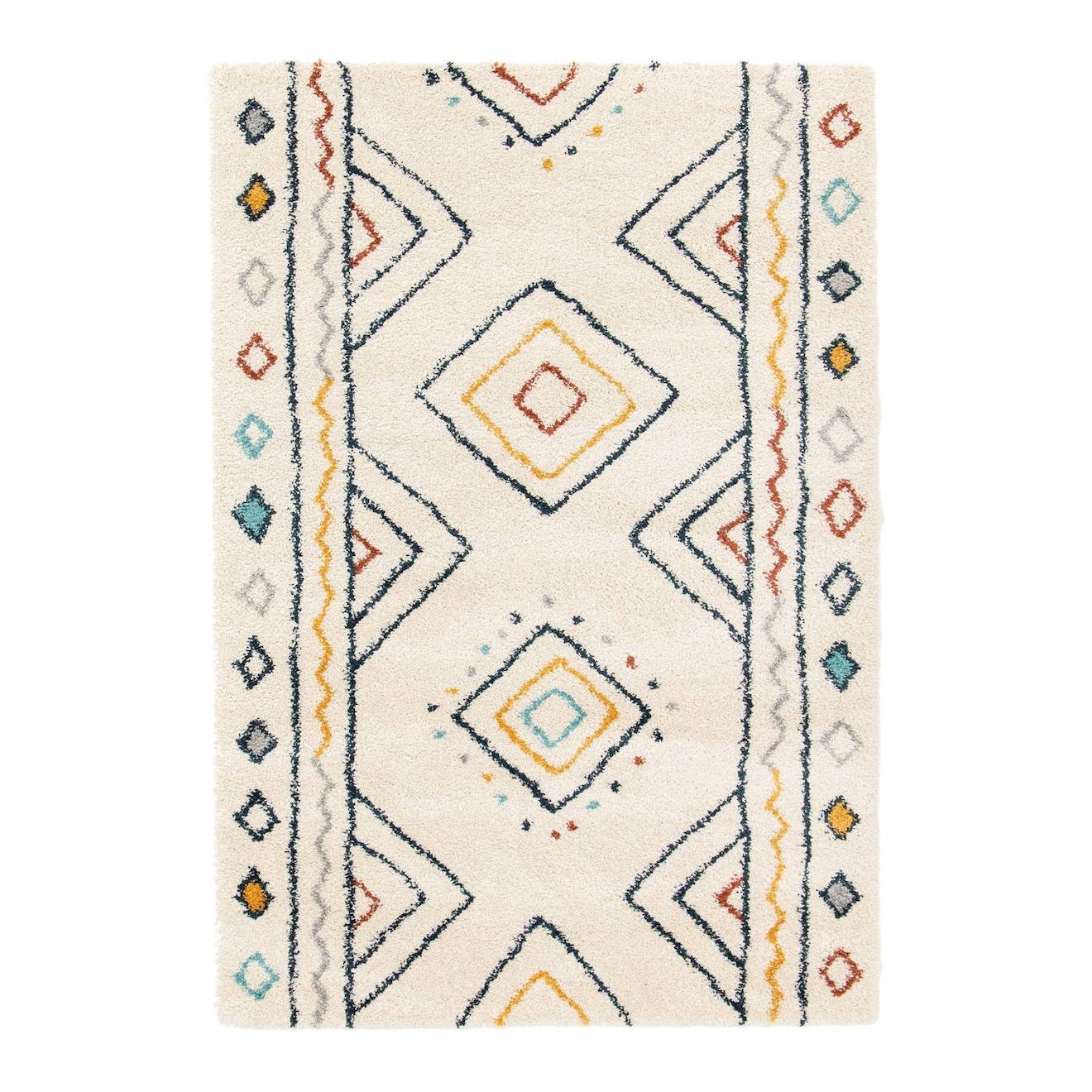 Tapis Enfant Doux Et Volumineux Aztec Beige Sable