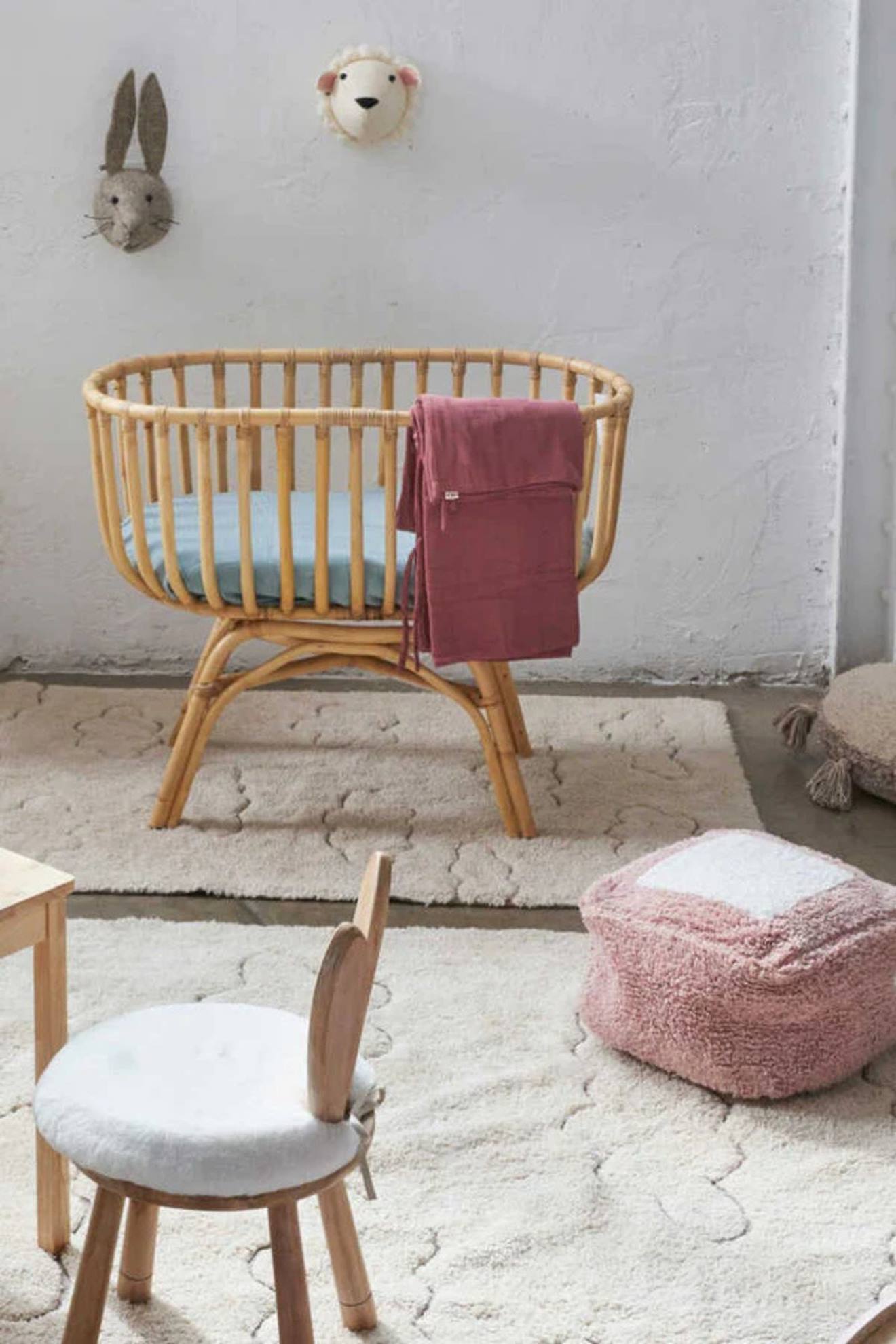 Tapis Enfant Lavable En Coton Rugcycled Clouds Naturel, Fil Rugcycled