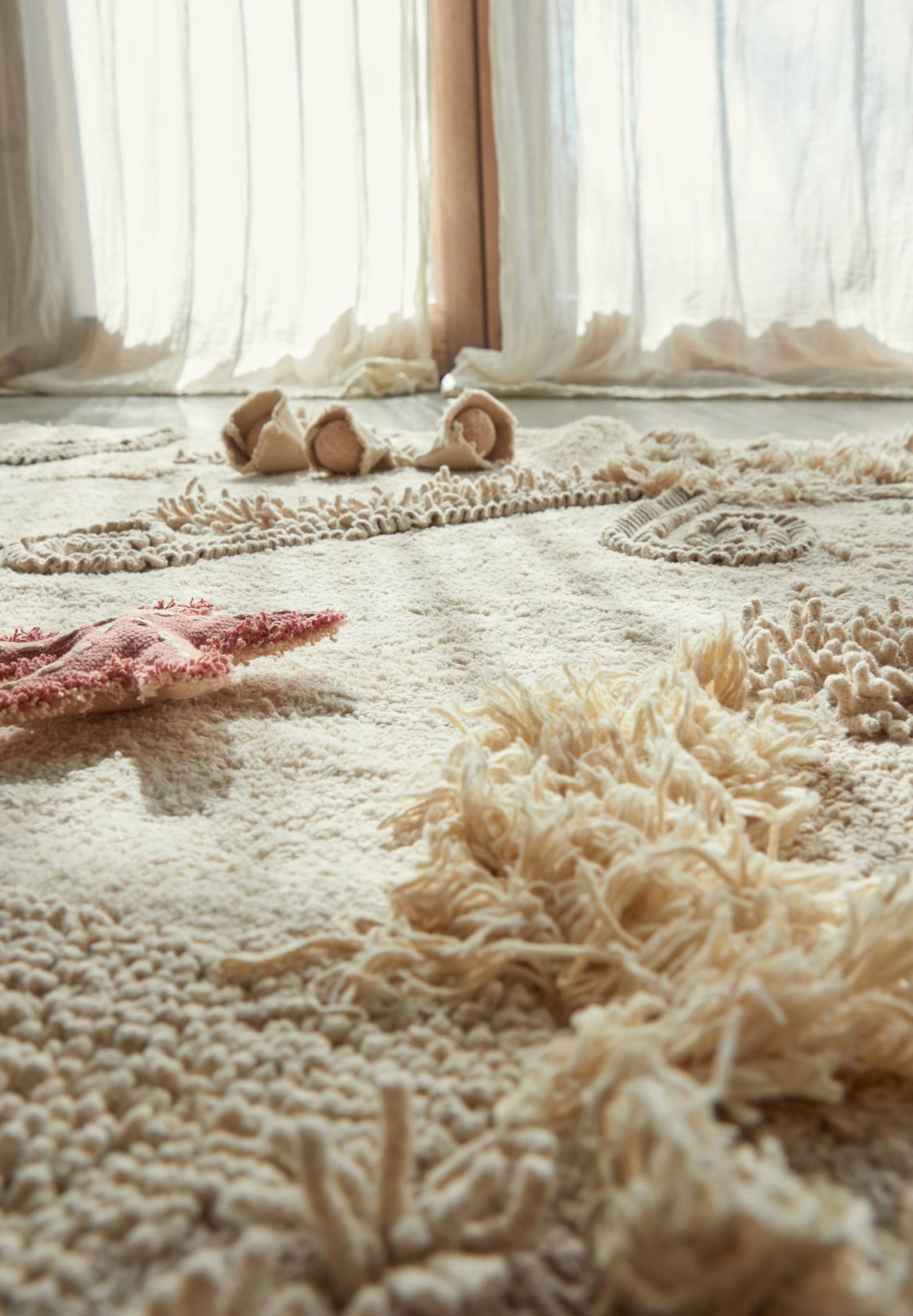 Tapis Enfant Lavable En Coton Seabed Naturel, Fil Rugcycled