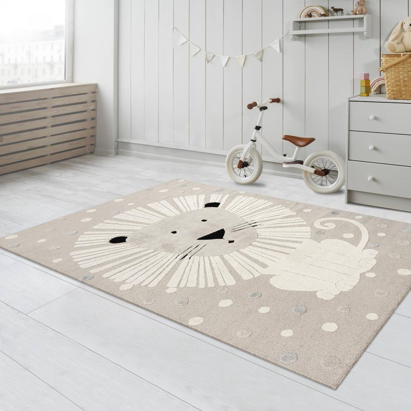 Tapis Enfant Lyn9 Lion Beige