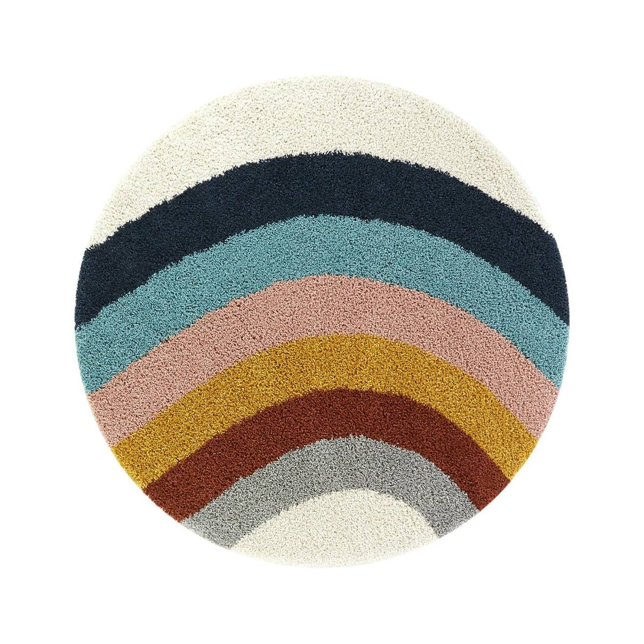 Tapis Enfant Rond Épais Et Confortable Archy Palette Colorée