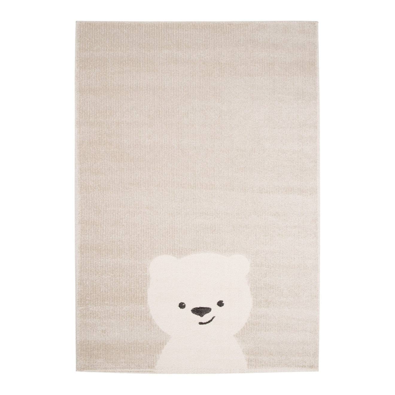 Tapis Enfant Super Doux Ourson Beige Sable