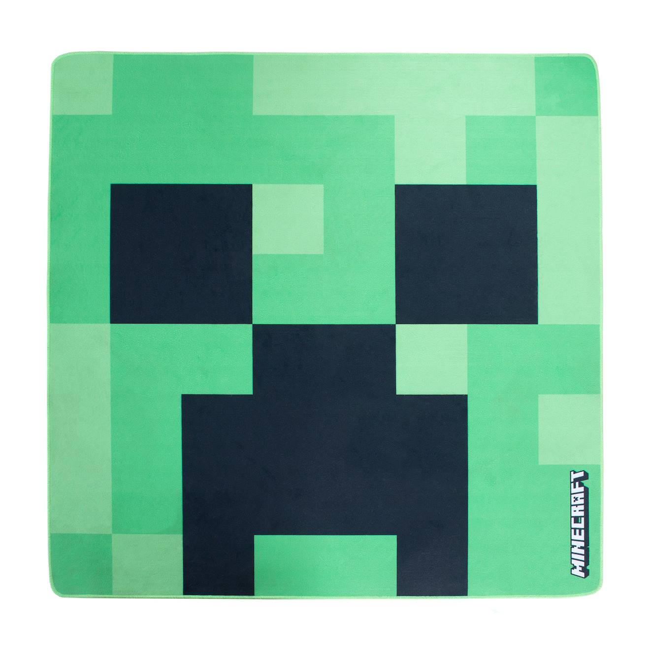 Tapis Gamer Minecraft Carré - Moelleux Et Antidérapant Vert - Creeper