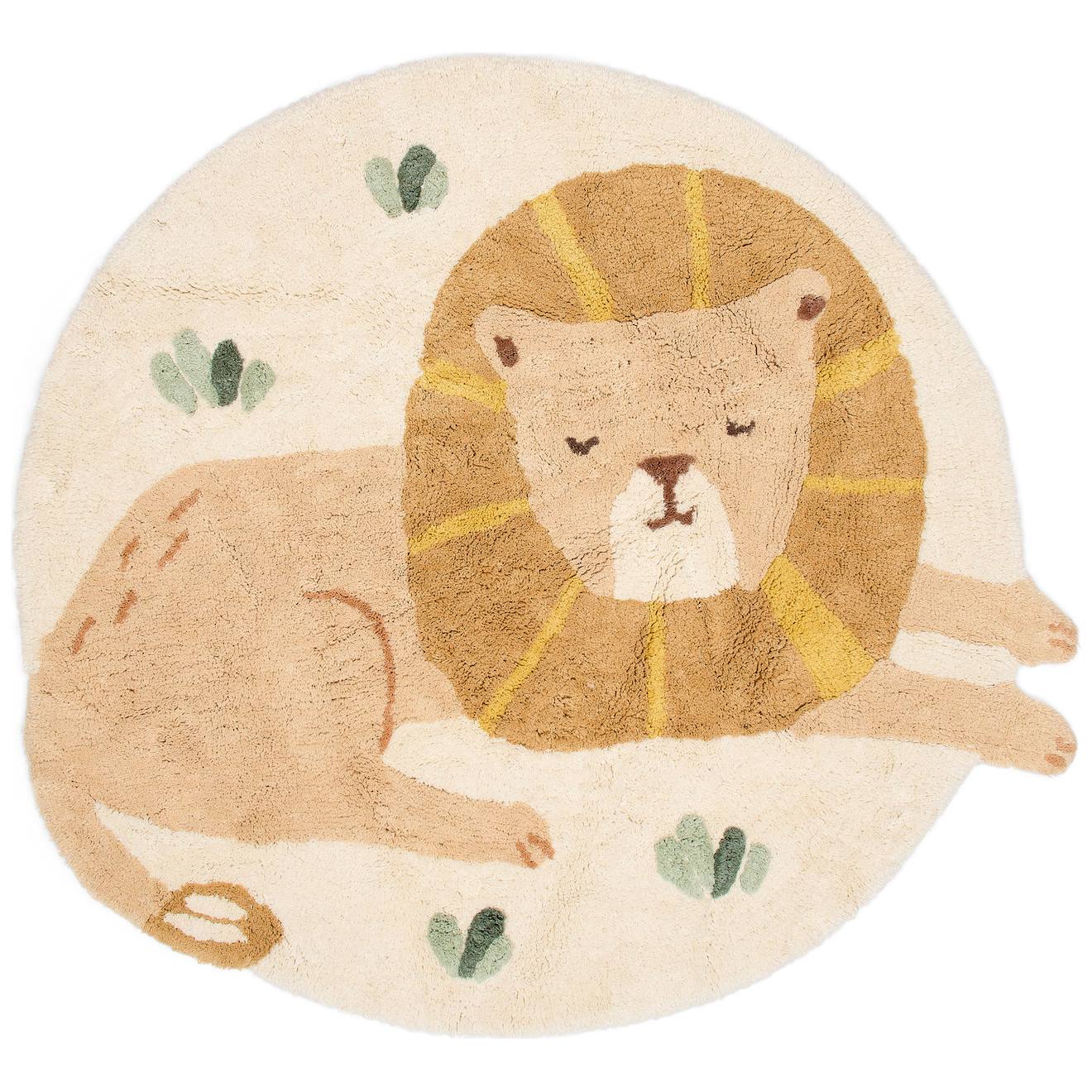 Tapis Lion (117 X 110 Cm) Blanc, Beige, Marron