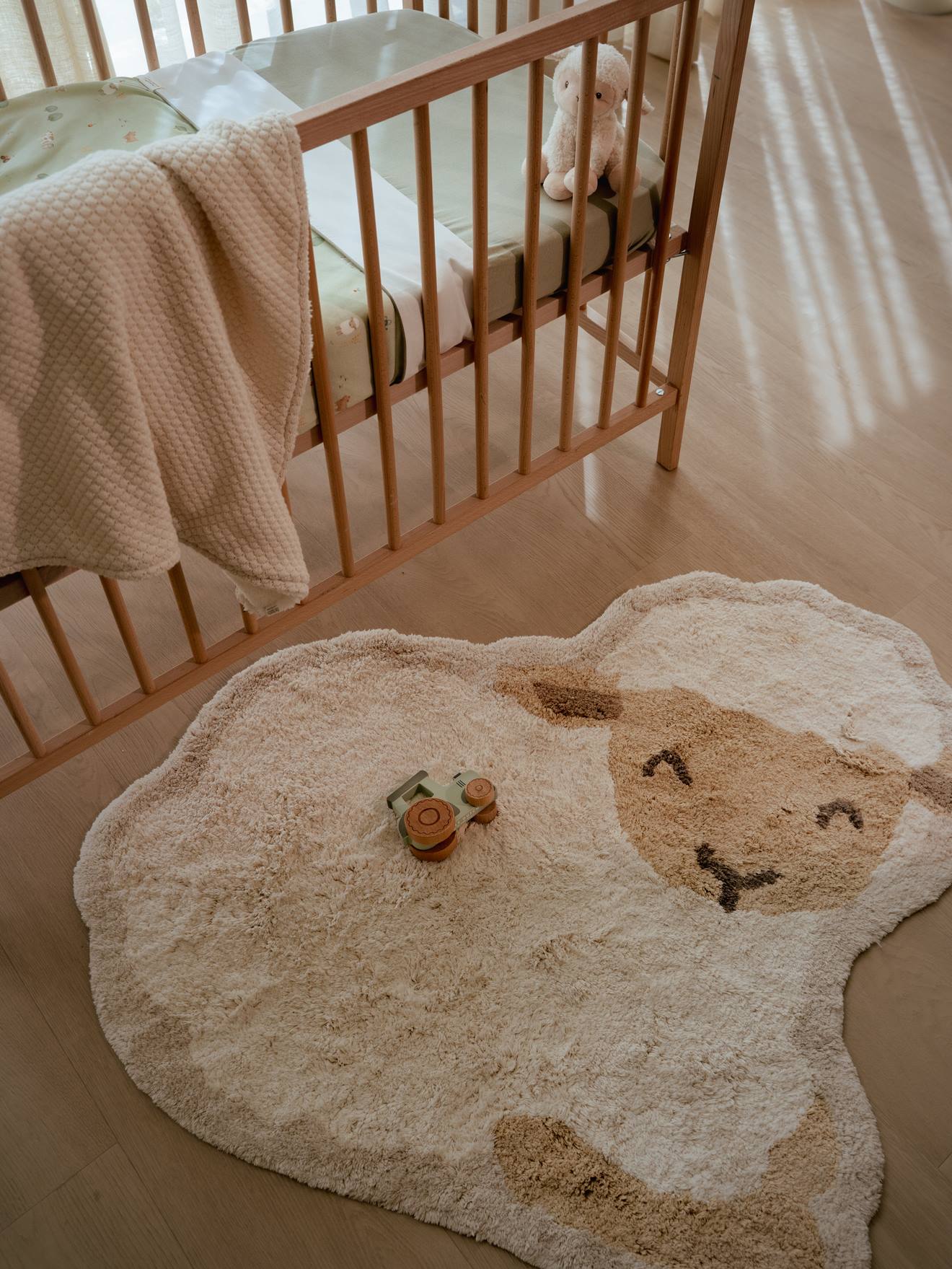 Tapis mouton 118 x 80 cm blanc