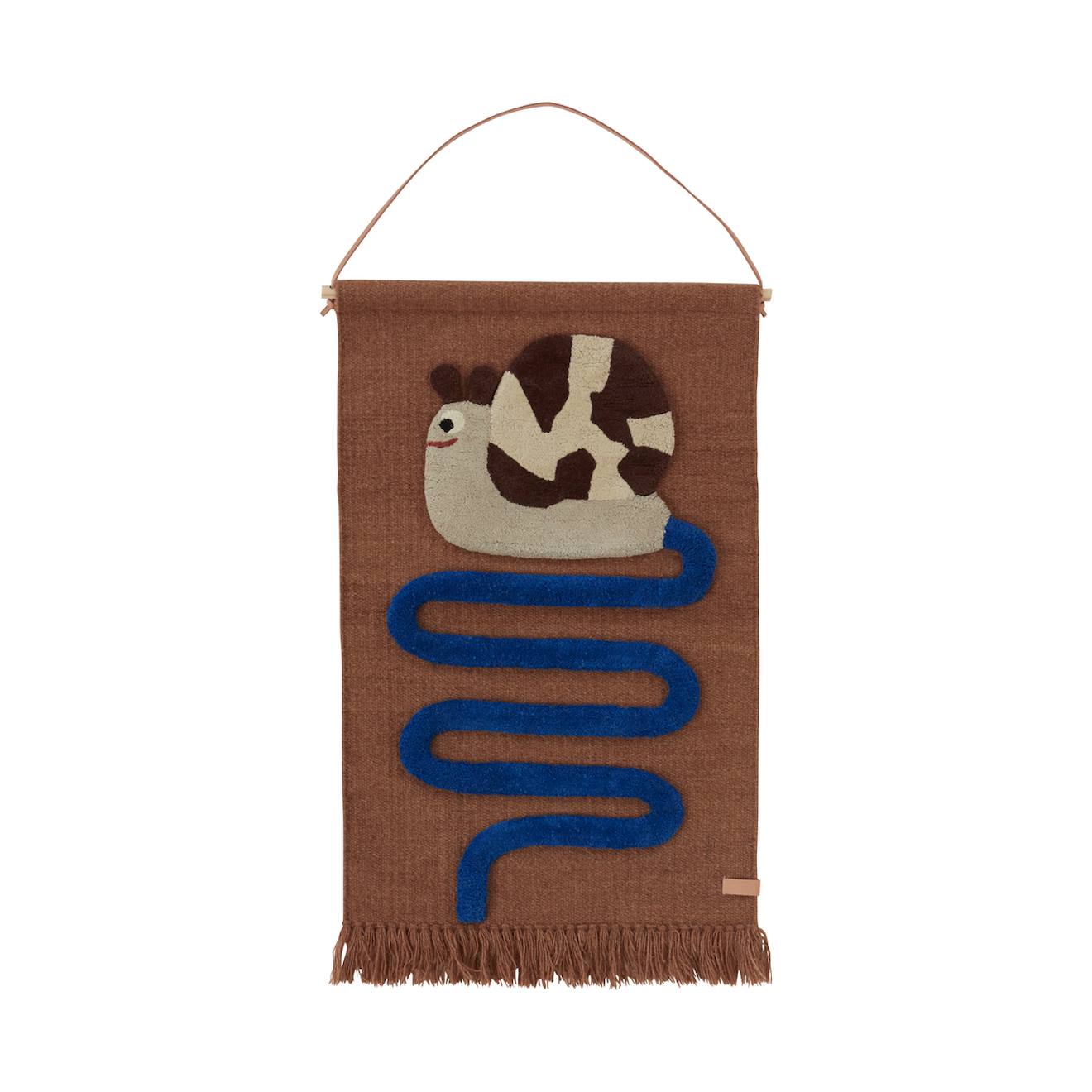Tapis Mural En Laine Bleu