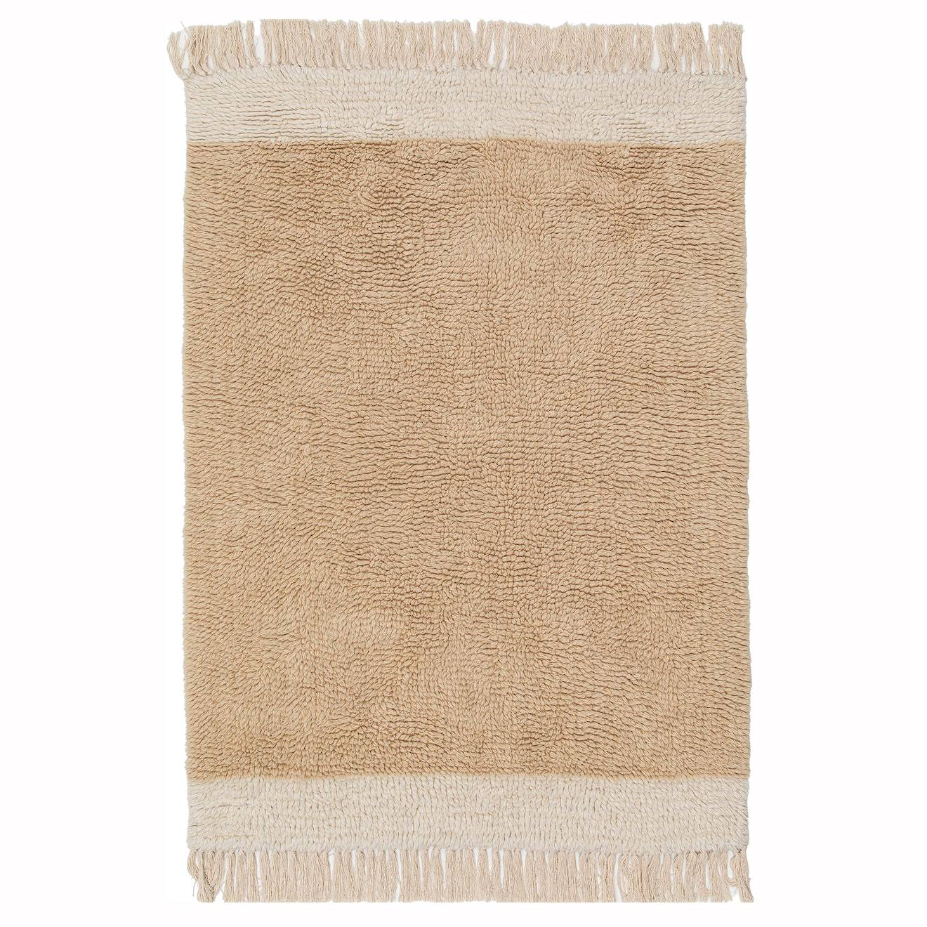 Tapis Naturel En Laine Et Coton Suzanne Beige Sable