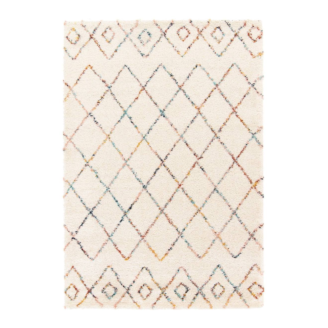 Tapis Shaggy Design Doux Et Volumineux Harlequin Beige Sable