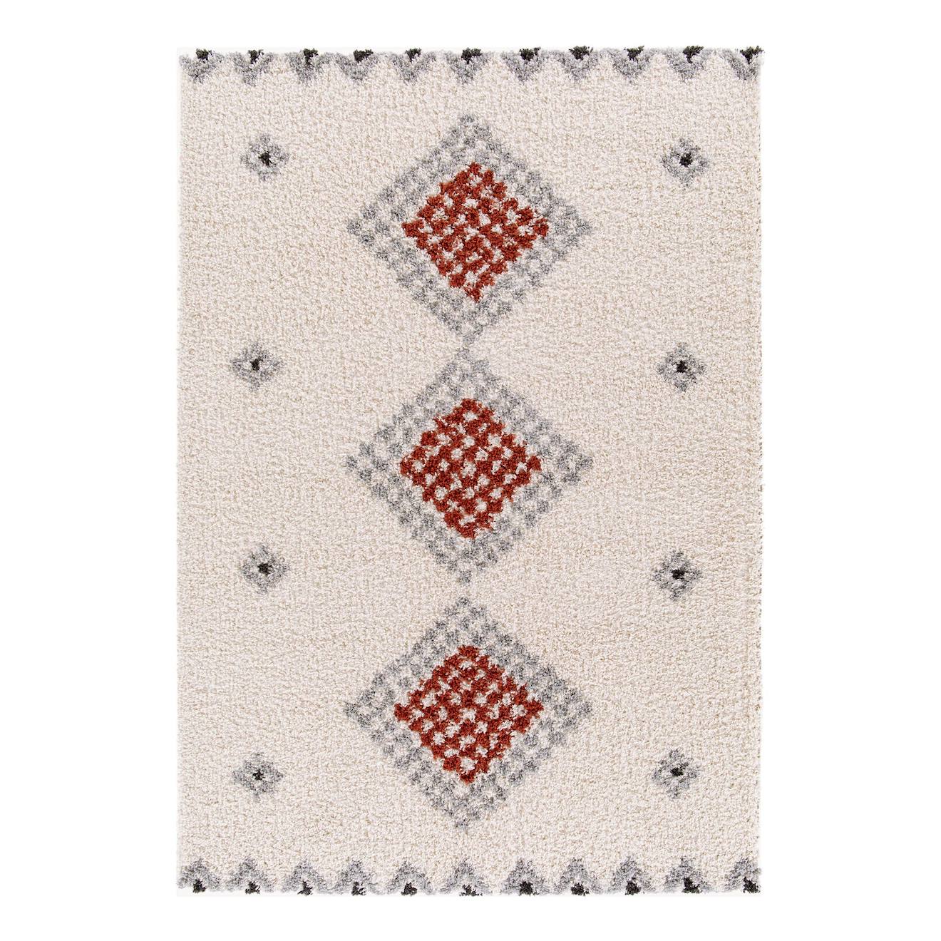 Tapis Shaggy Doux Et Moelleux À Poils Longs Tessera Rouge Naturel