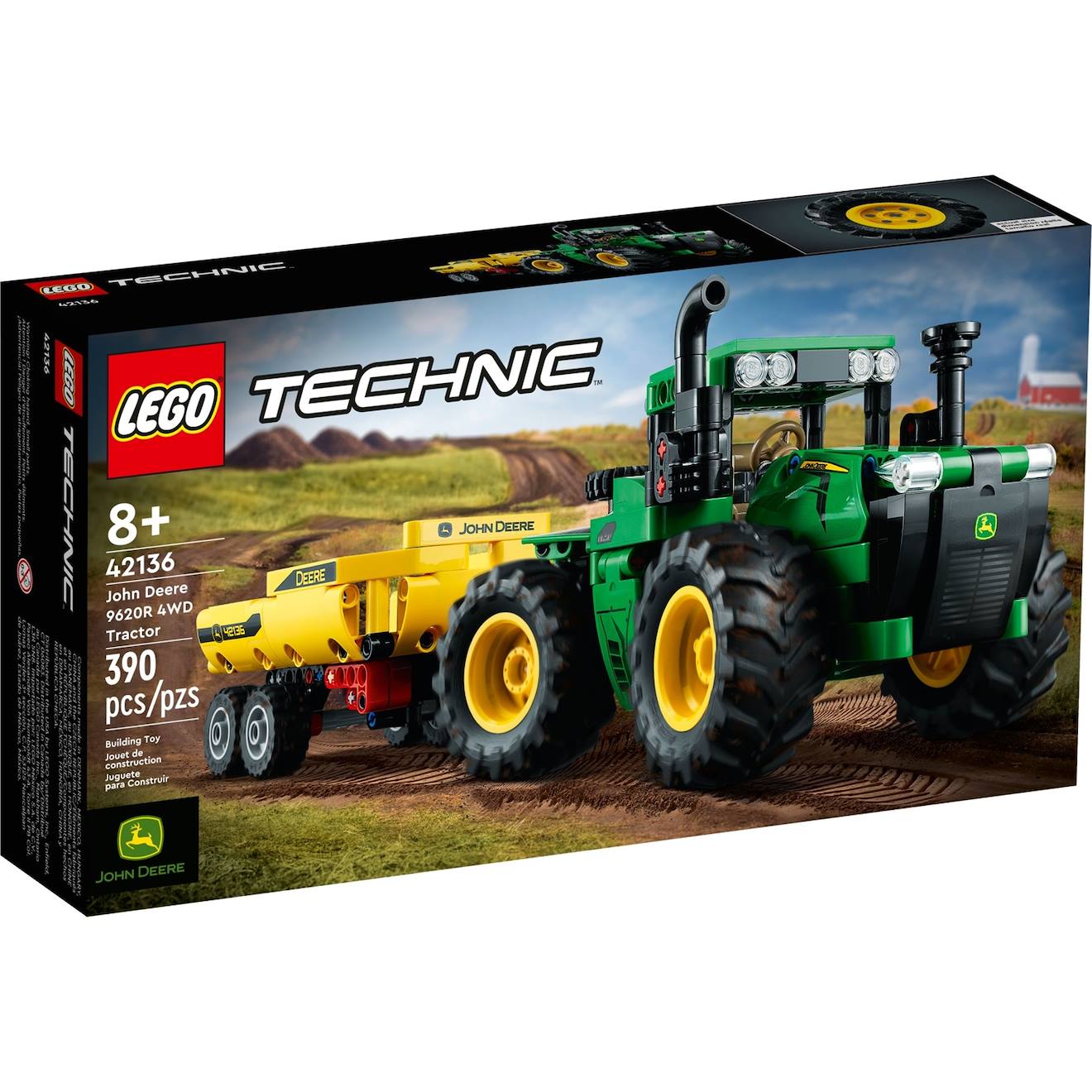 Technic Tracteur John Deere 9620r 4wd 42136 Multicolore