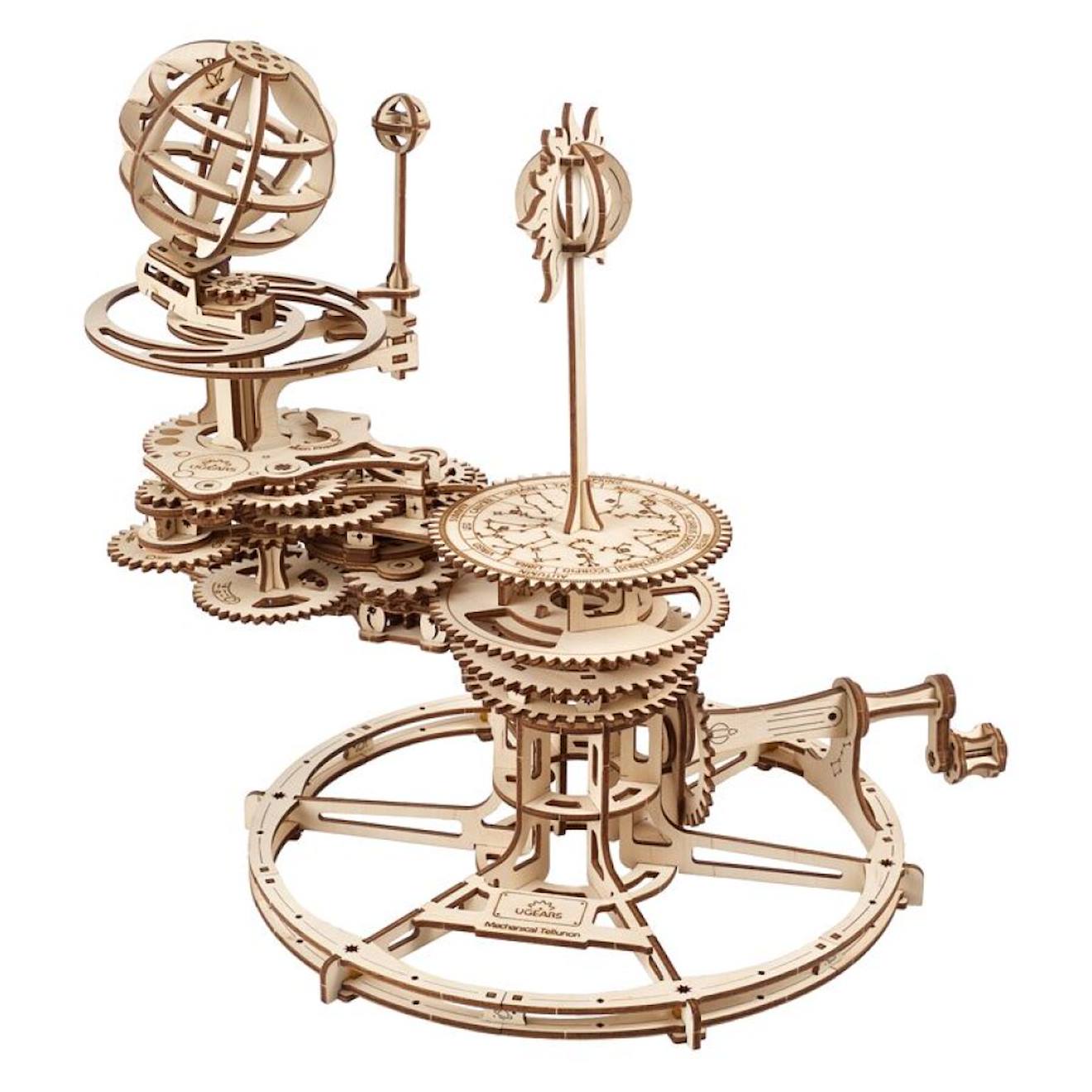 Tellurion Mécanique – Maquette En Bois À Construire, Représentation Du Soleil, De La Terre Et De La Lune Brown