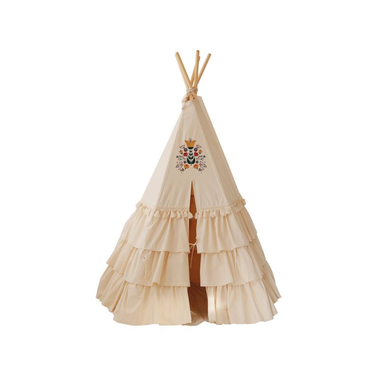 Tente Tipi Avec Tapis Honey En Coton Beige