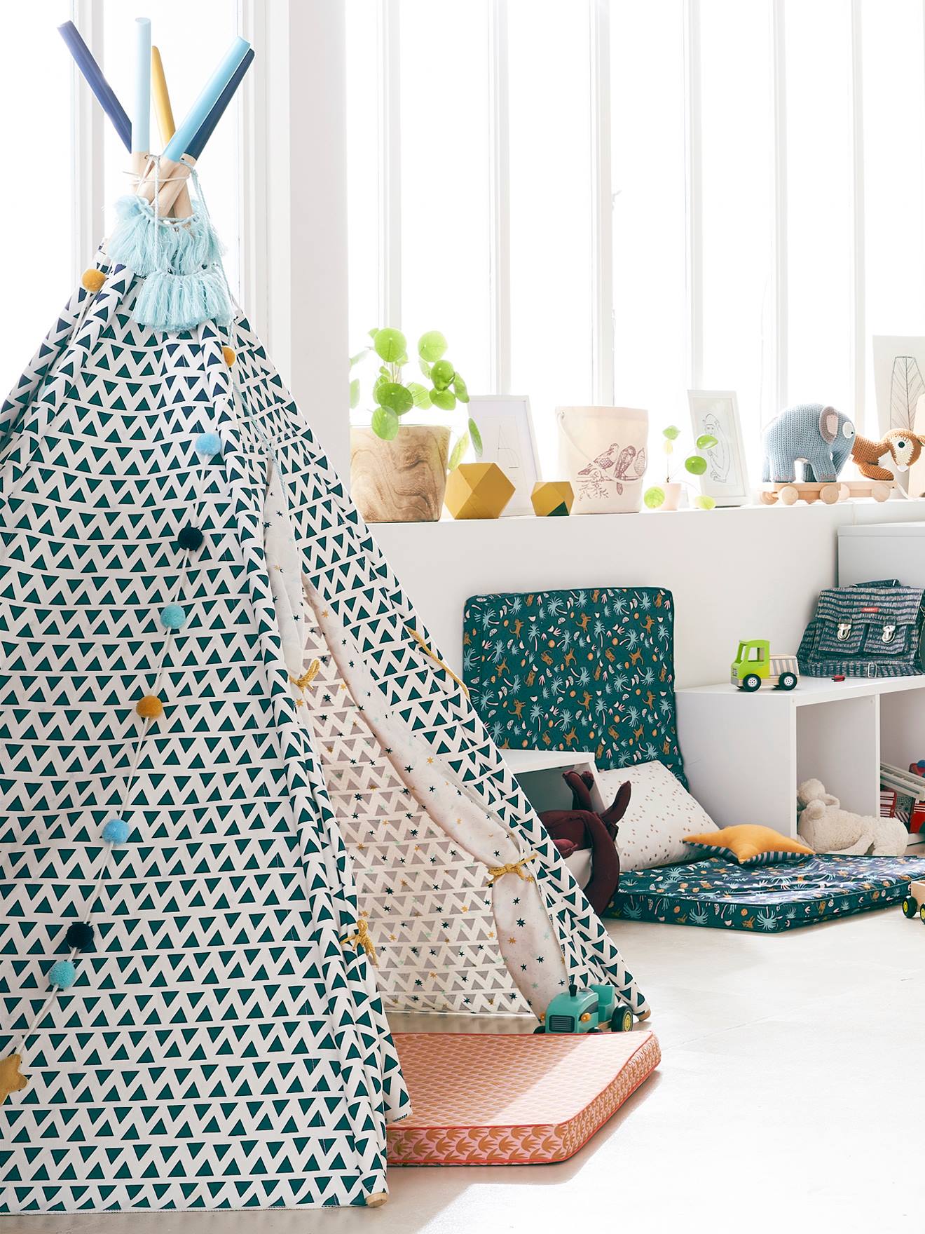Tipi réversible Sioux en bois FSC blanc