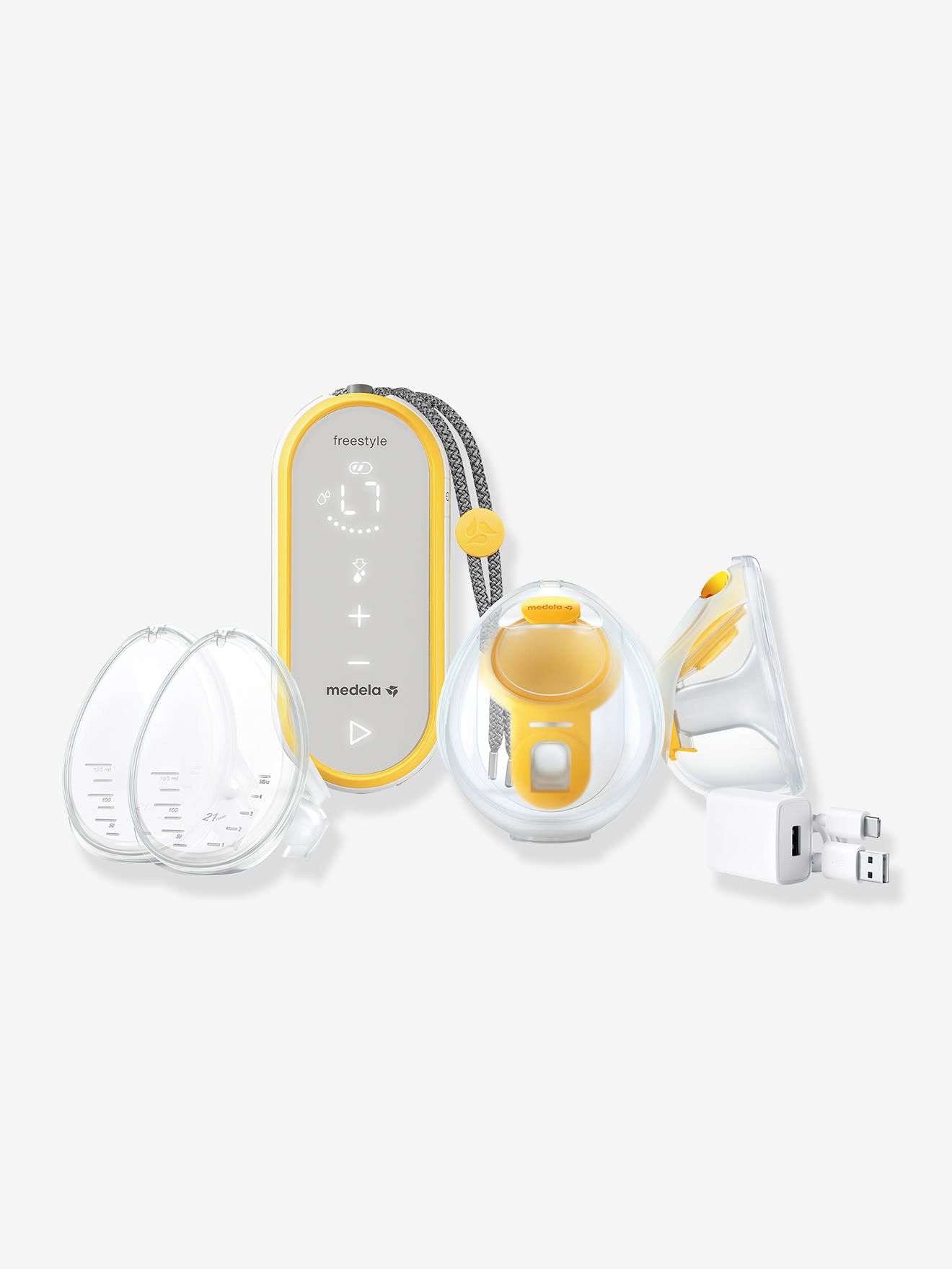Tire-lait électrique double Freestyle Hands Free 21mm / 24mm transparent