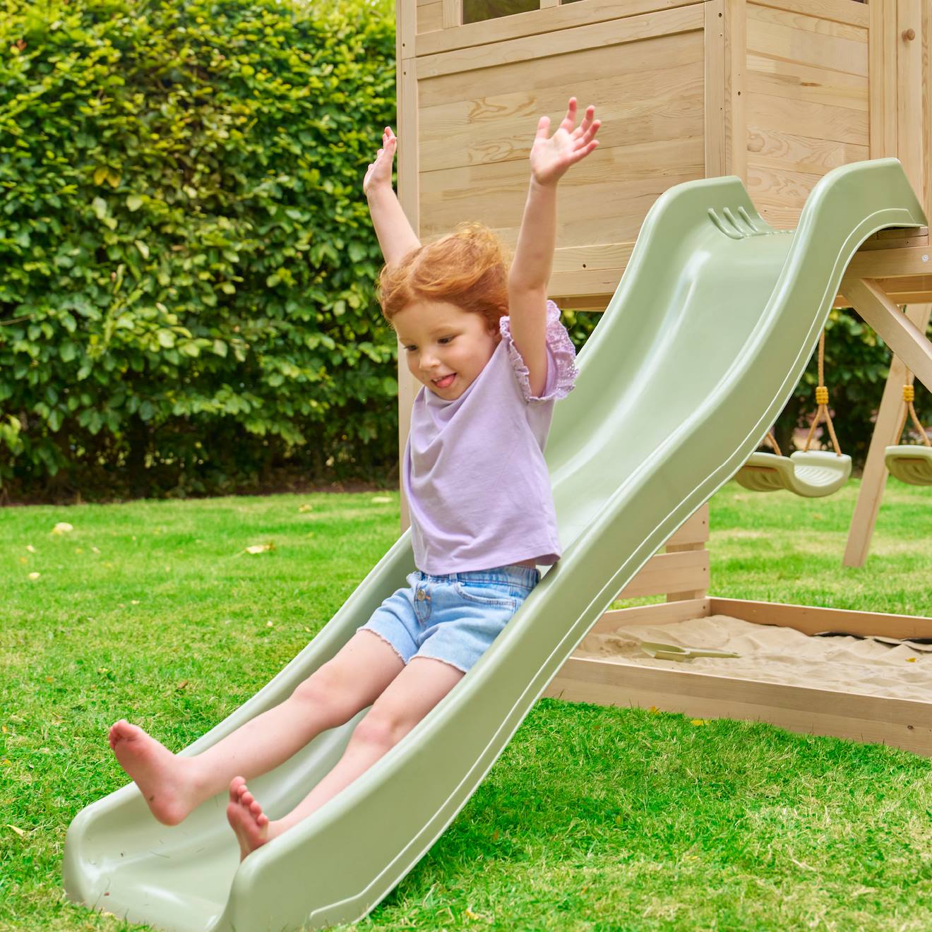 Toboggan Glissière Wavy Plastique 175 Cm Vert Kaki