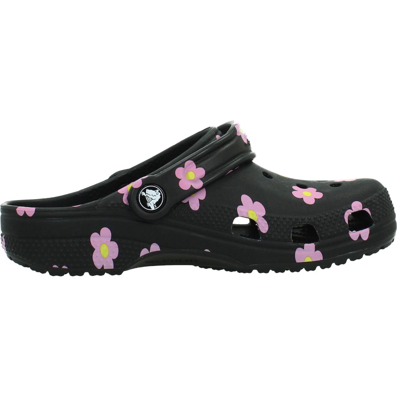 Tongs Fille Modèle Classic Flower Clog Noir