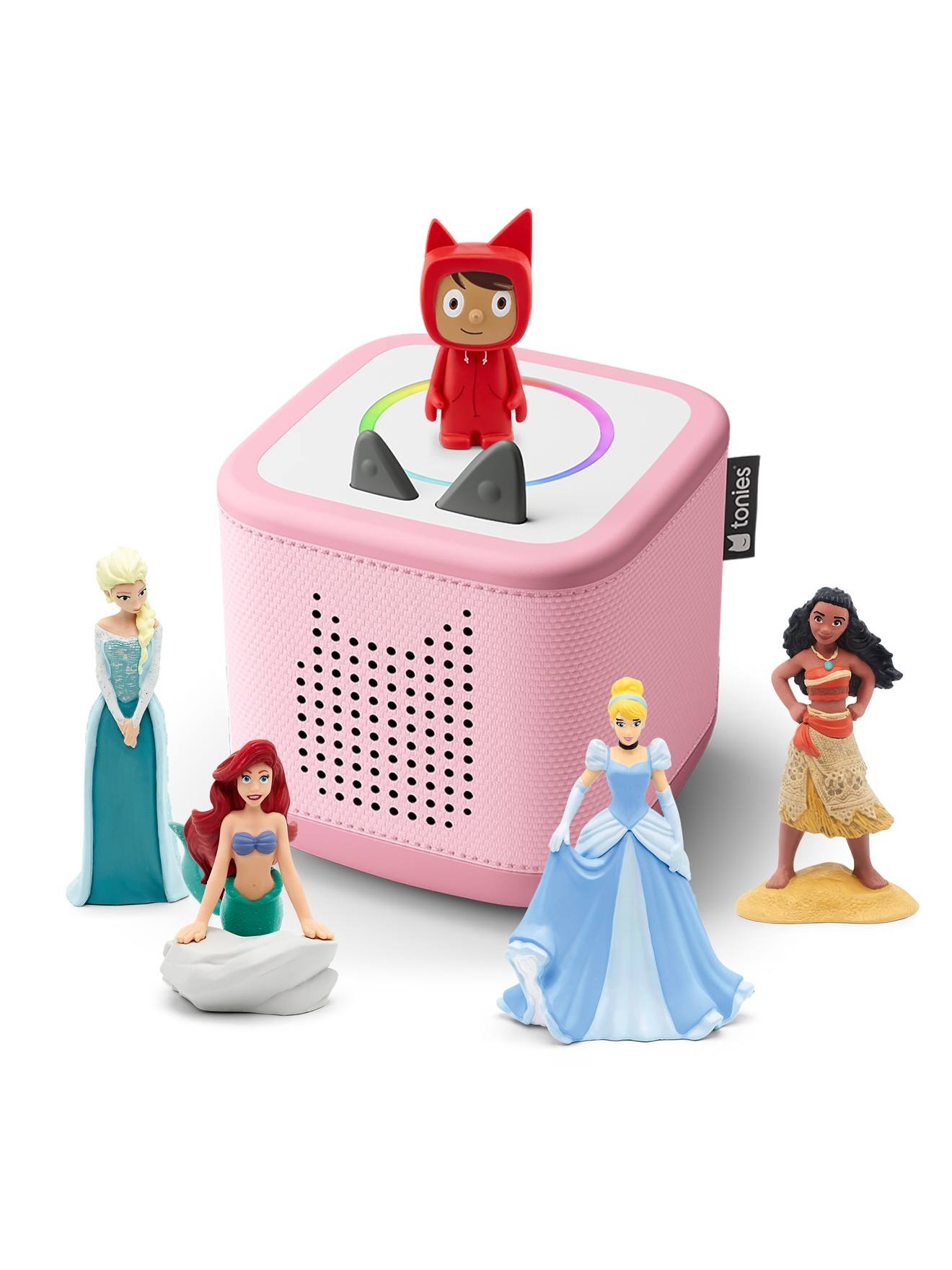 Tonies Toniebox 2 Pack Boite À Histoire Pour Enfant 1 À 9 Ans, Robuste & Facile À Utiliser, Avec Vaiana, Elsa, Ariel, Cendrillon, Rose Multicolore