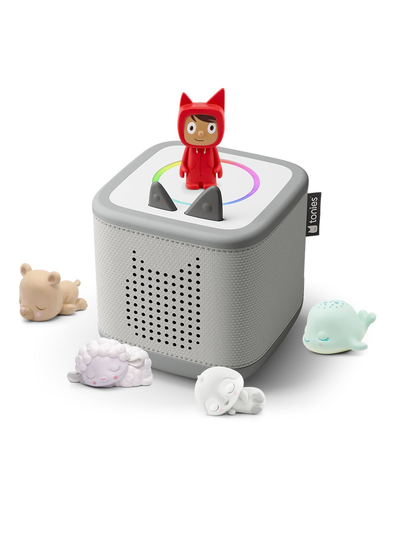 Tonies Toniebox 2 Pack Boite À Histoire Pour Enfant 1 À 9 Ans, Robuste & Facile À Utiliser, Les Copains Du Dodo, 4 Figurines, Gris Lune Multicolore