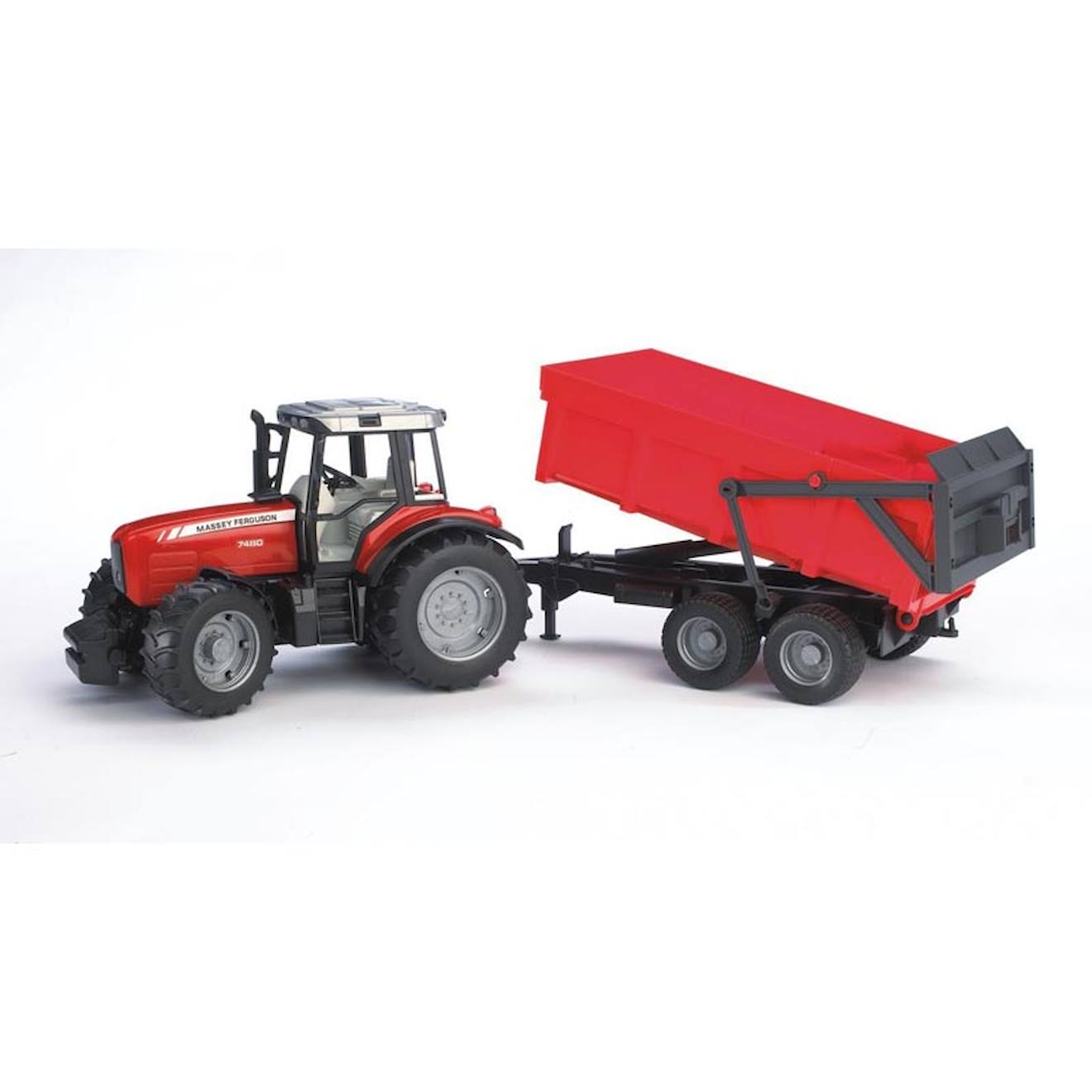 Tracteur 7480 Avec Benne Massey Rouge
