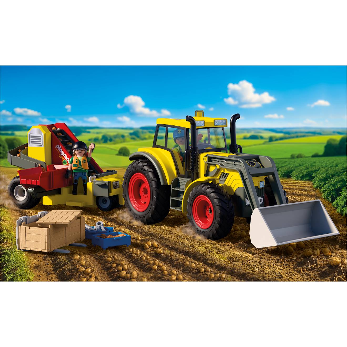 Tracteur Avec Récolteur De Pommes De Terre 72161 Multicolore