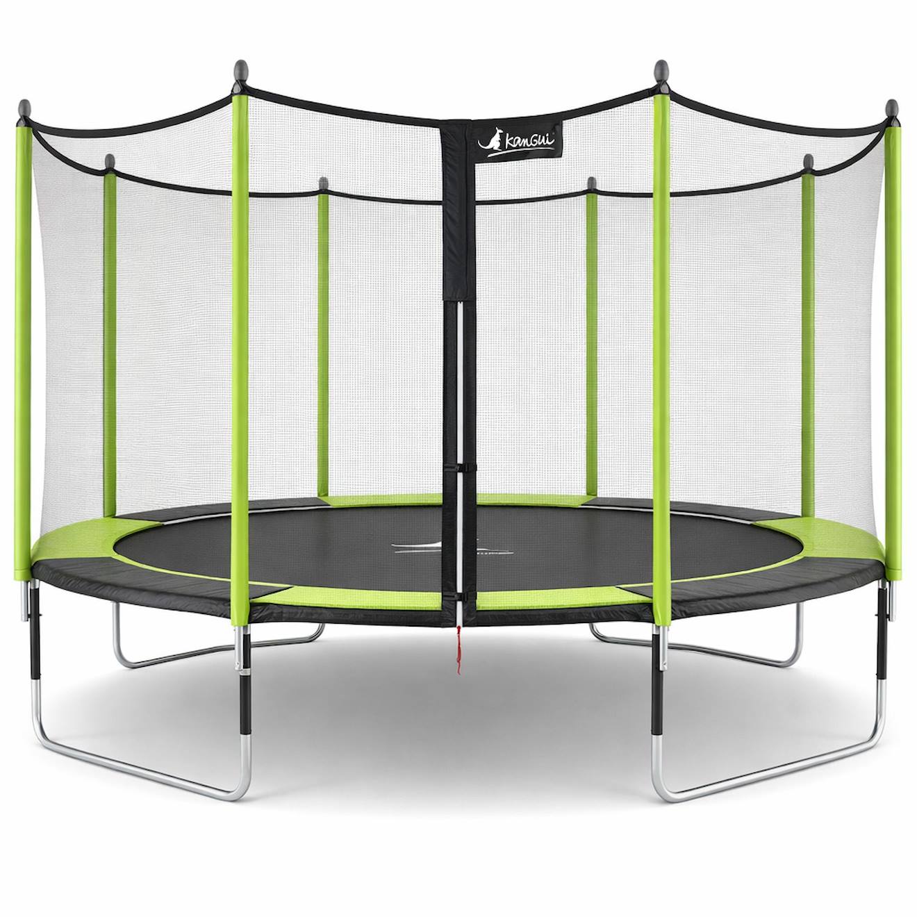 Trampoline Jardin Ø 360?cm + Filet De Sécurité - Jumpi 360 - Noir/vert Vert