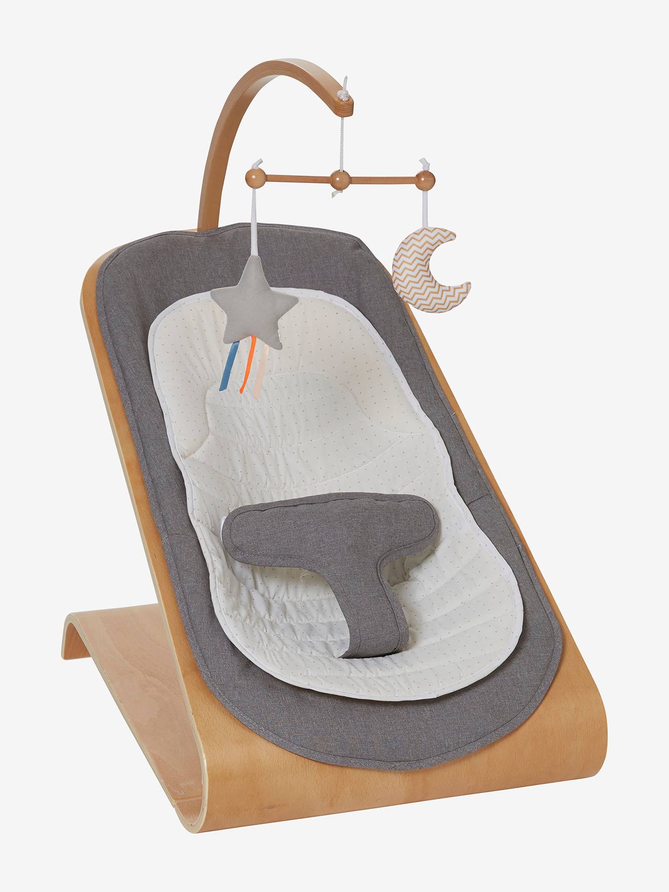 Transat bois  Babyrythm naturel/gris