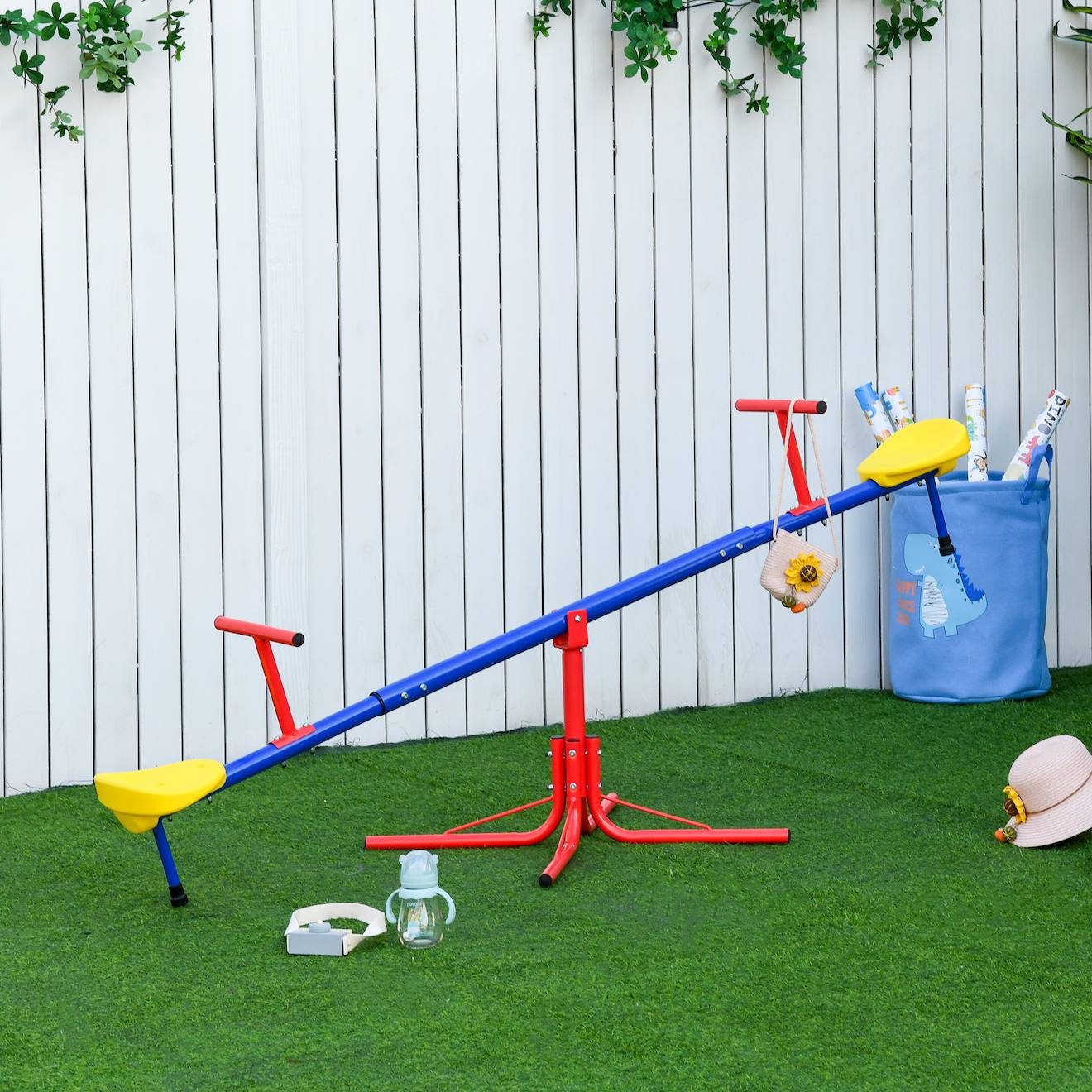Trébuchet Rotatif 360° - Balançoire À Bascule Enfant Multicolore