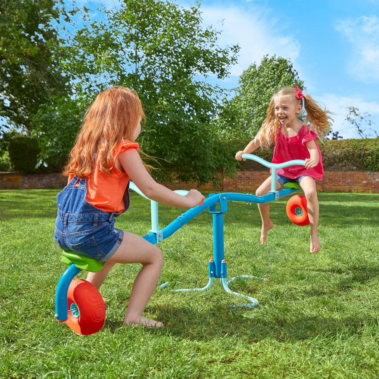 Trébuchet Spiro Spin Cyclone Métal Bleu - Rouge - Vert