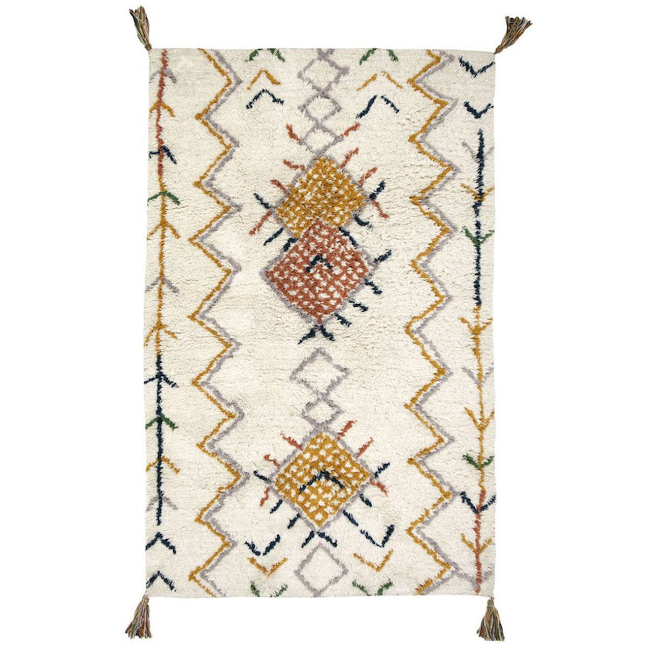 Trishna Tapis Enfant Coton Lavable Style Berbère Multicolore