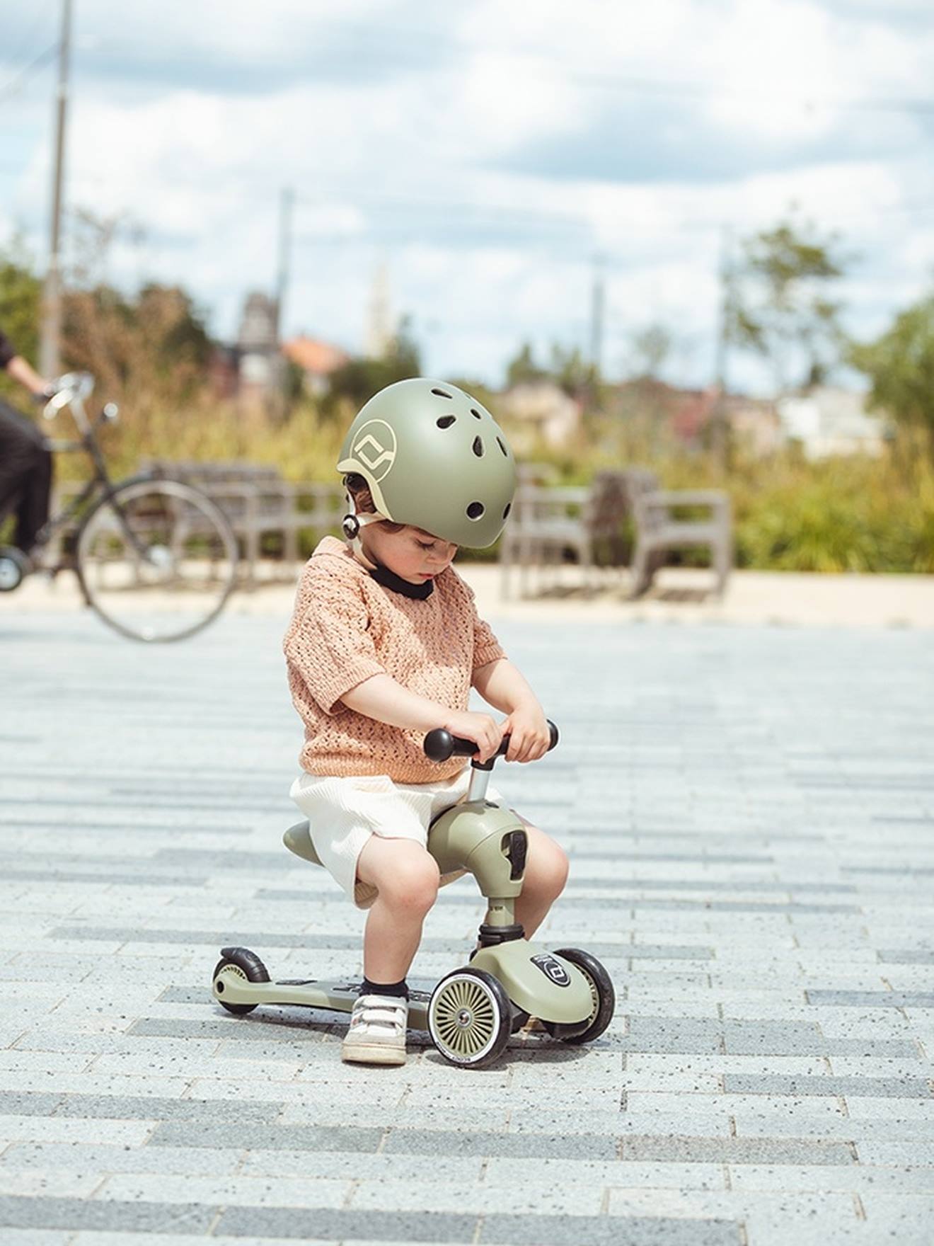 Trottinette Evolutive Enfant Highwaykick Vert Olive