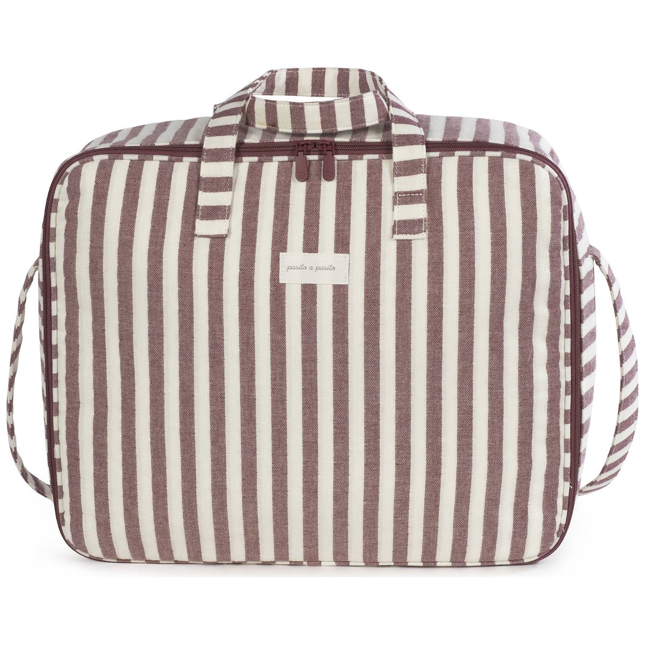 Valise De Maternité En Coton Imperméable Avec Bandoulière Ajustable Mauve