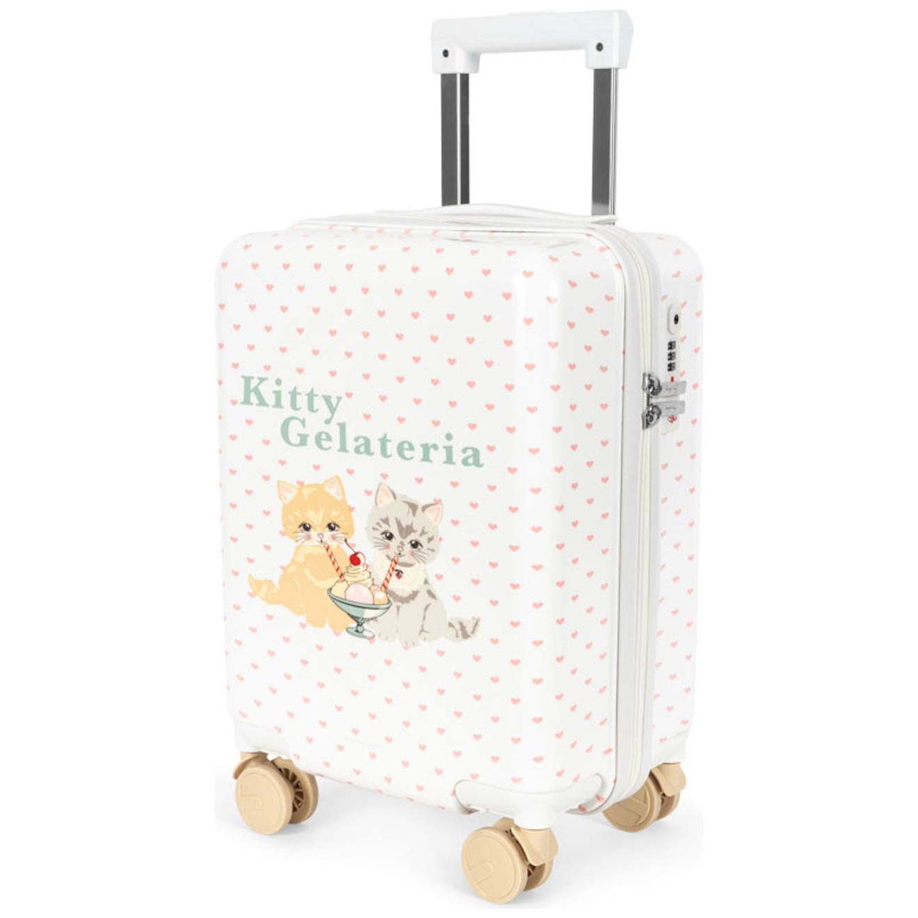 Valise De Voyage Enfant Kitty Gelateria Blanc, Vert, Rose