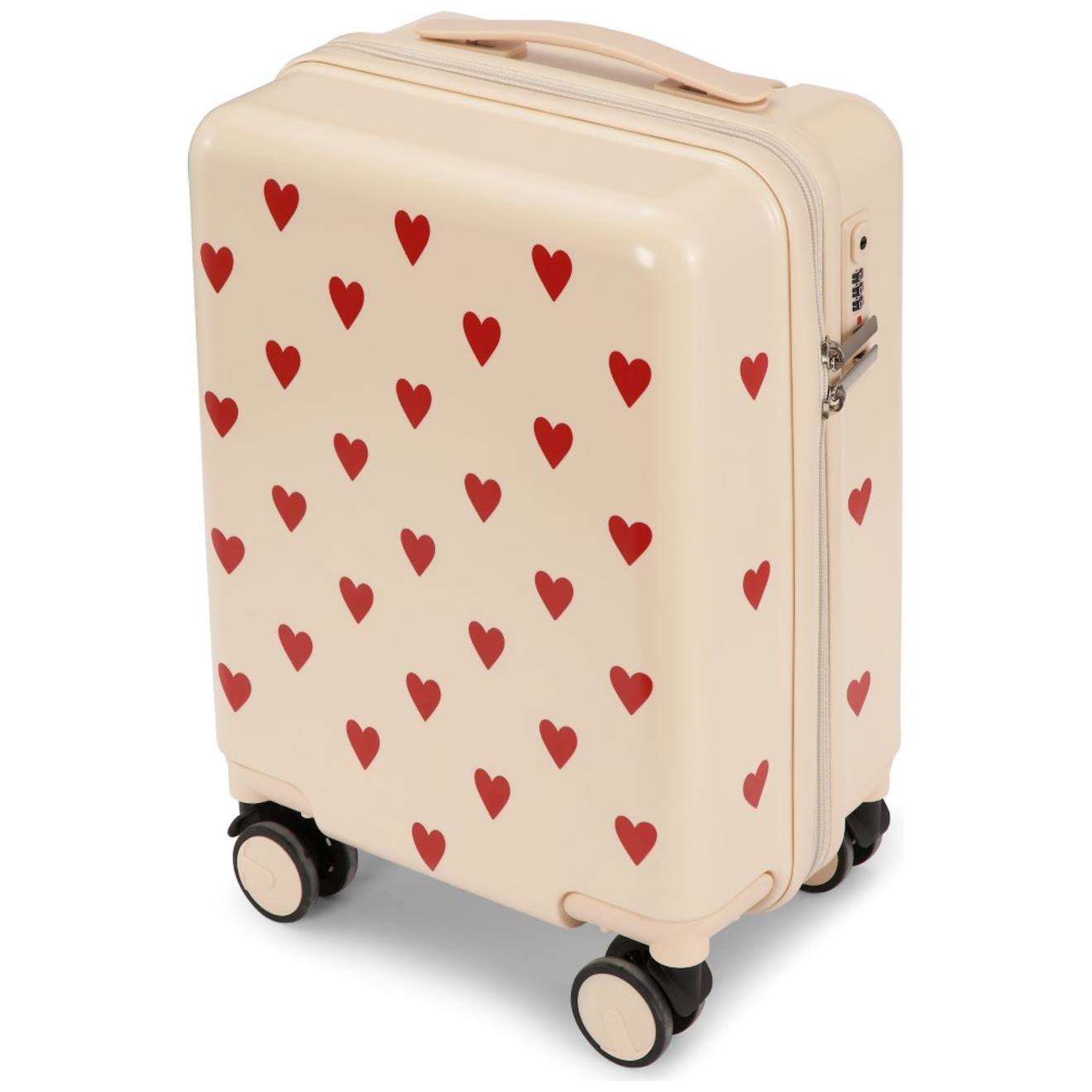 Valise Enfant Mon Amour Ecru, Rouge
