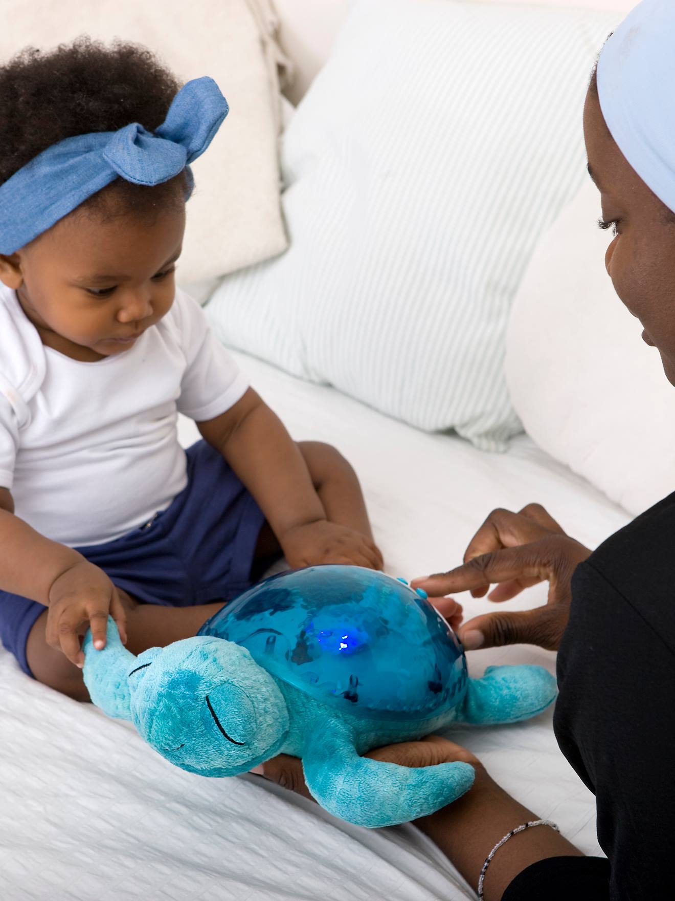 Veilleuse rechargeable Tranquil Turtle aqua