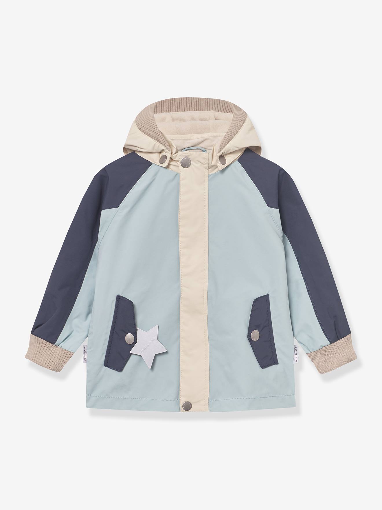 Veste doublée à capuche bébé MATWALLY MINI A TURE bleu clair