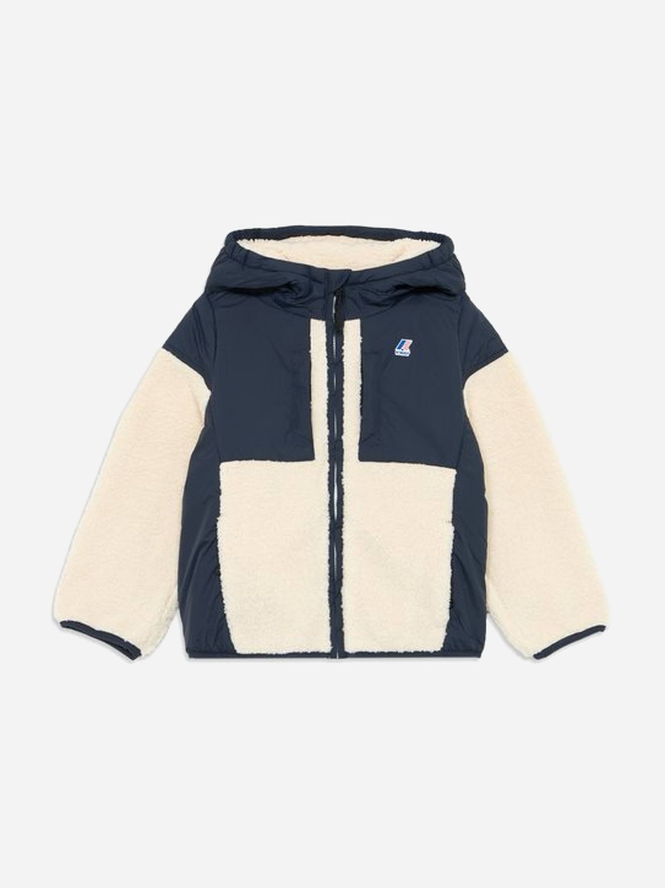 Veste Garçon À Capuche Beige / Bleu Foncé
