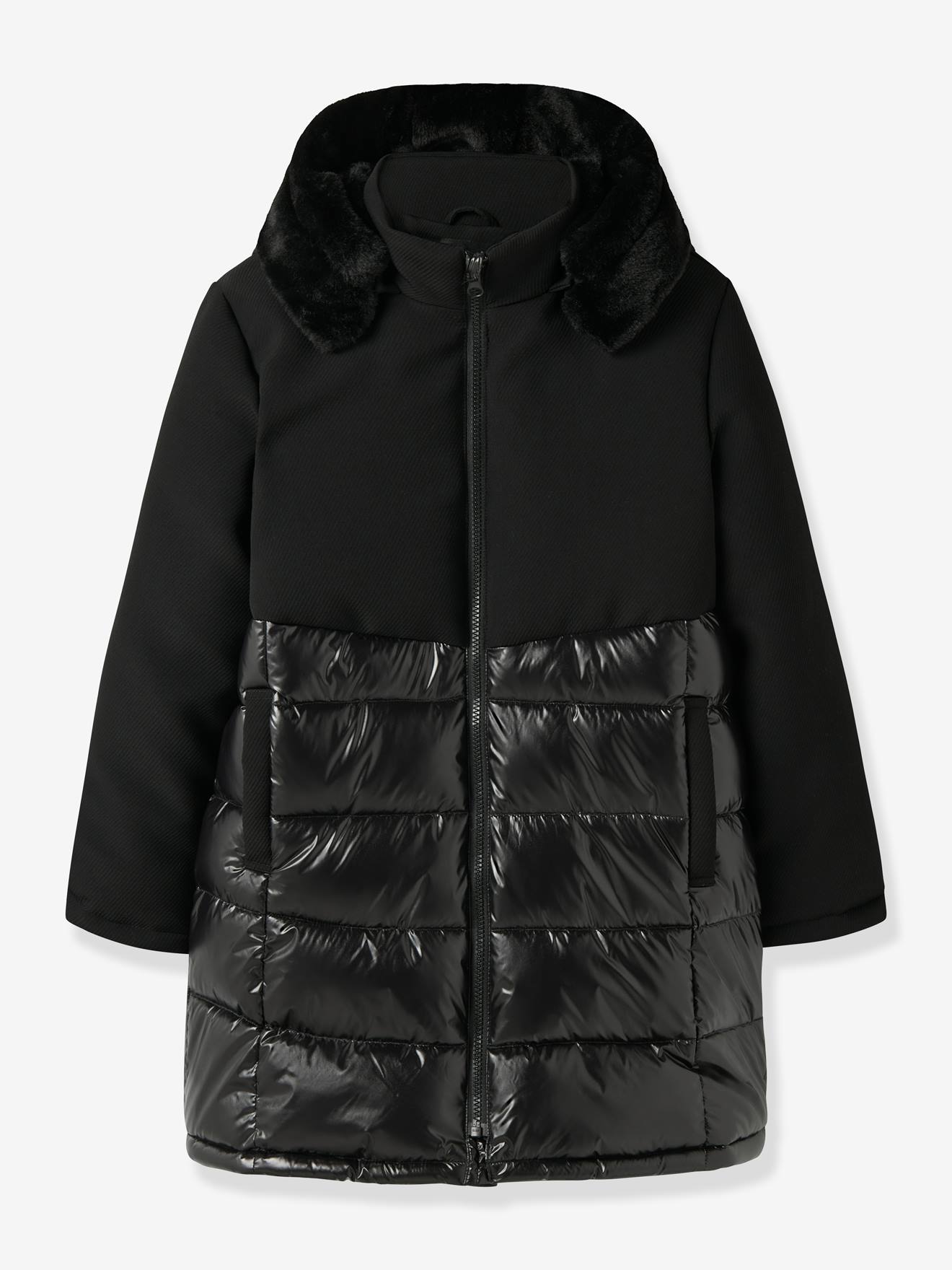 Veste longue fille name it noir