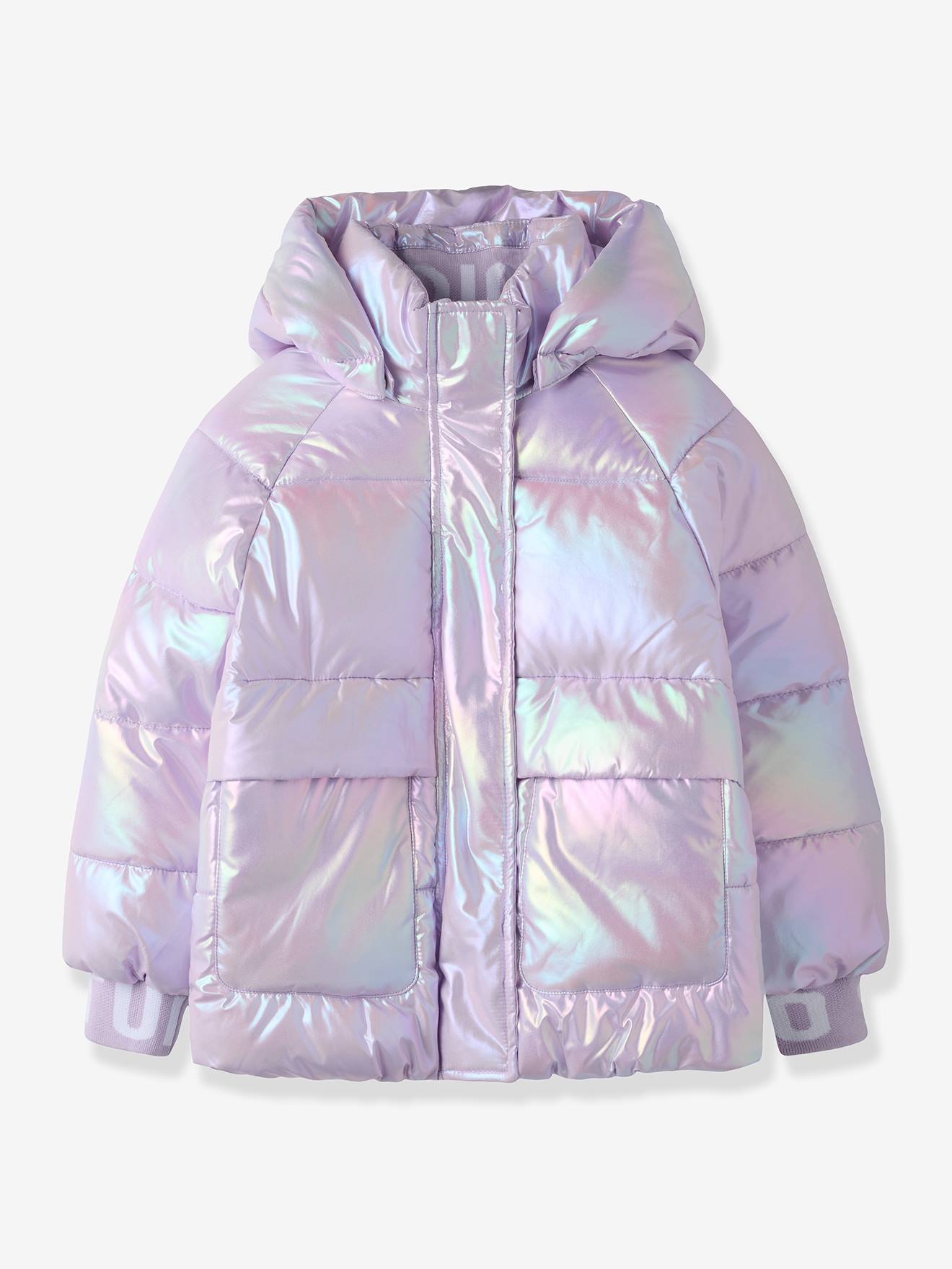 Veste matelassée brillante à effet nacré fille name it rose pastel